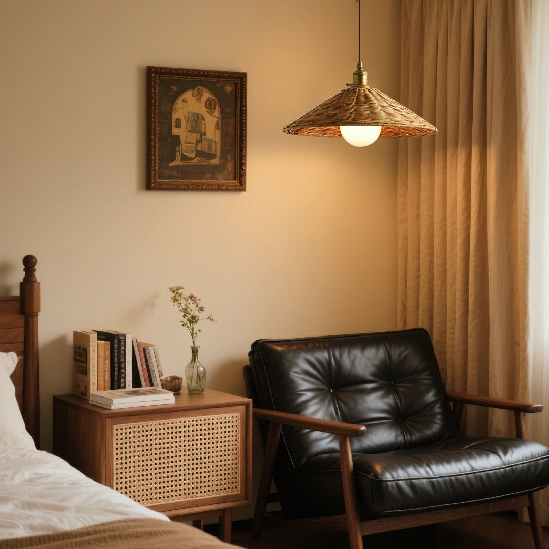 Agoura Wabi-Sabi Rattan Pendant Light