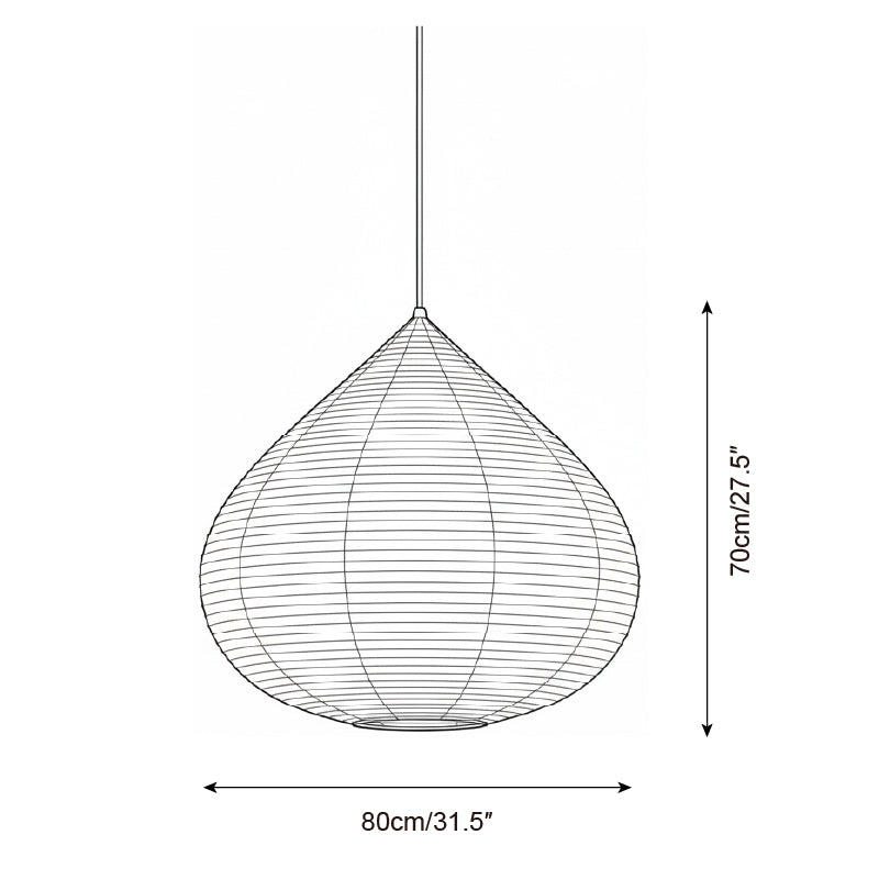 Akari Minimalist Paper Chestnut Pendant Light