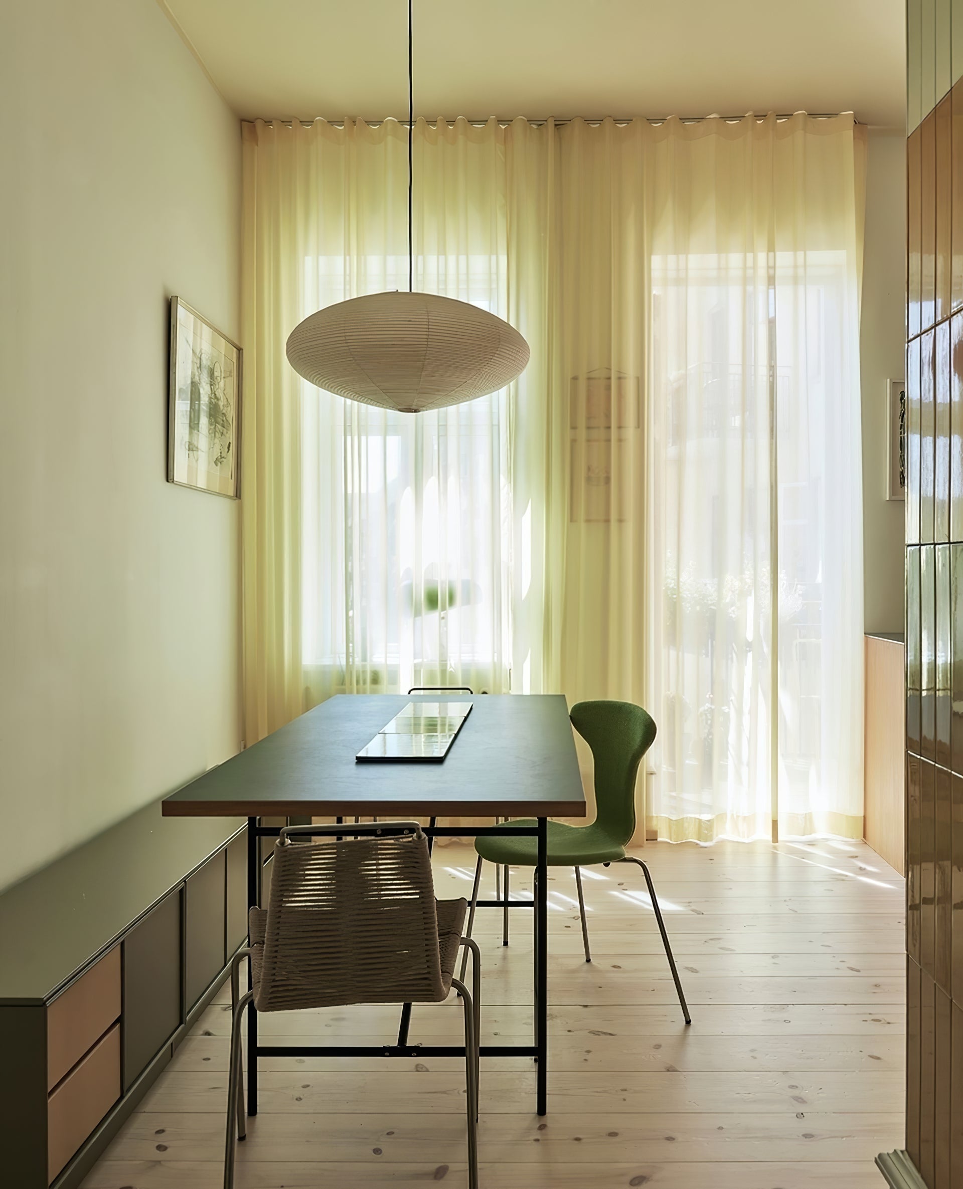 Rice Paper Oriental Mulberry Paper Pendant Light