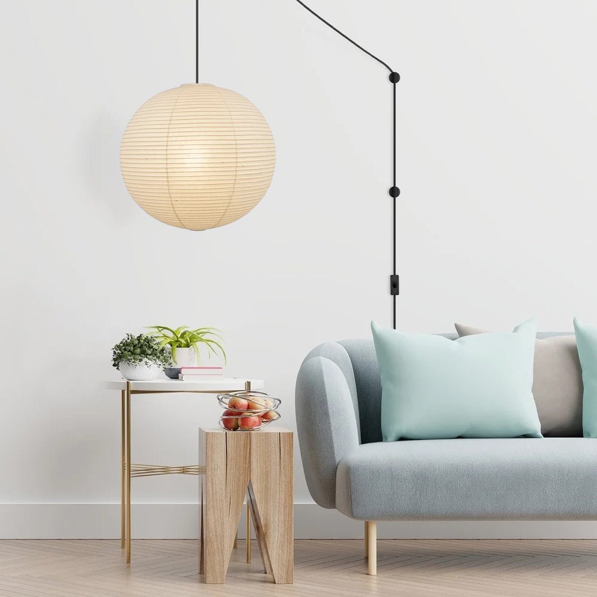 Akari A Round Swag Light - Blowlighting