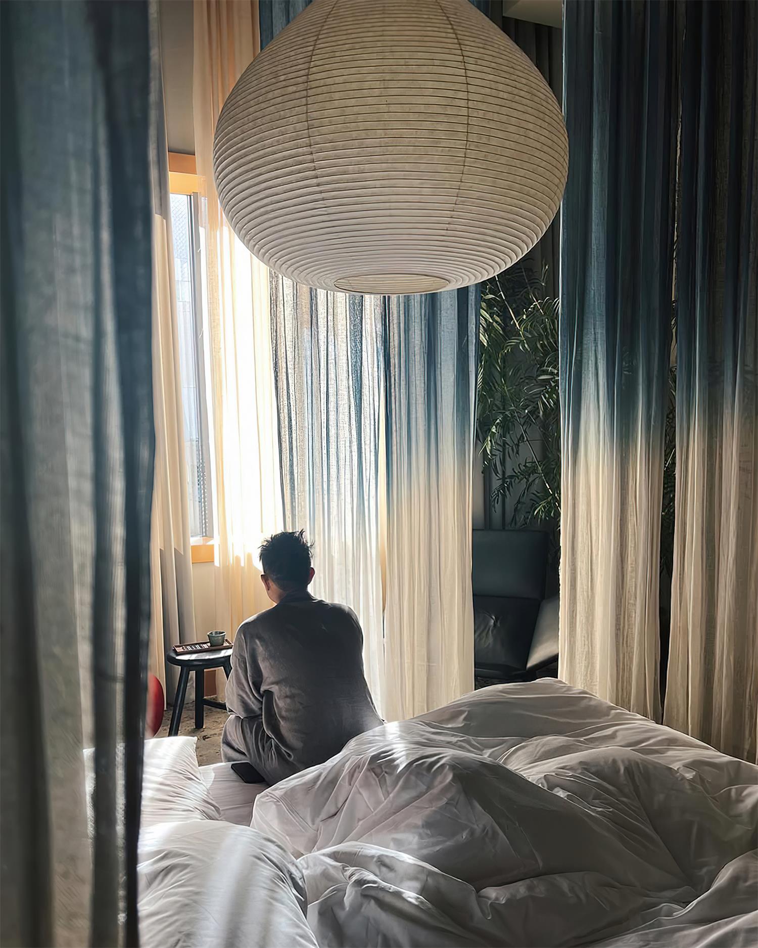 Akari Minimalist Paper Chestnut Pendant Light