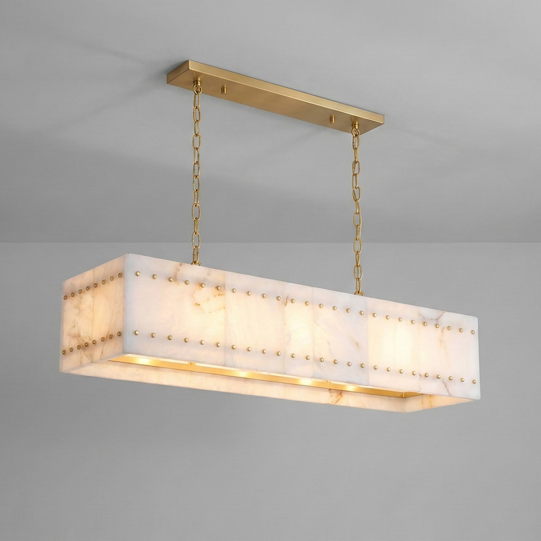 Akoya Contemporary Art Alabaster Cube Alabaster Chandelier