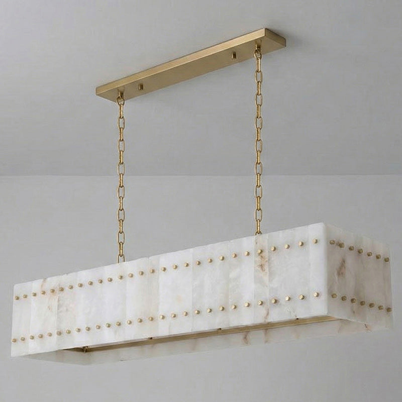 Akoya Contemporary Art Alabaster Cube Alabaster Chandelier