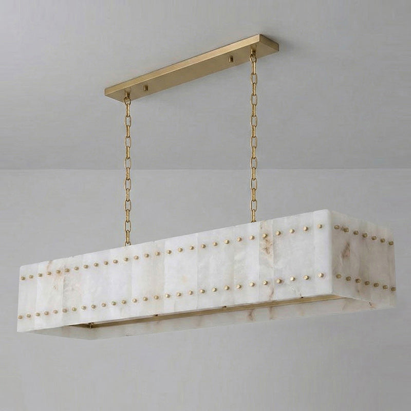 Akoya Contemporary Art Alabaster Cube Alabaster Chandelier