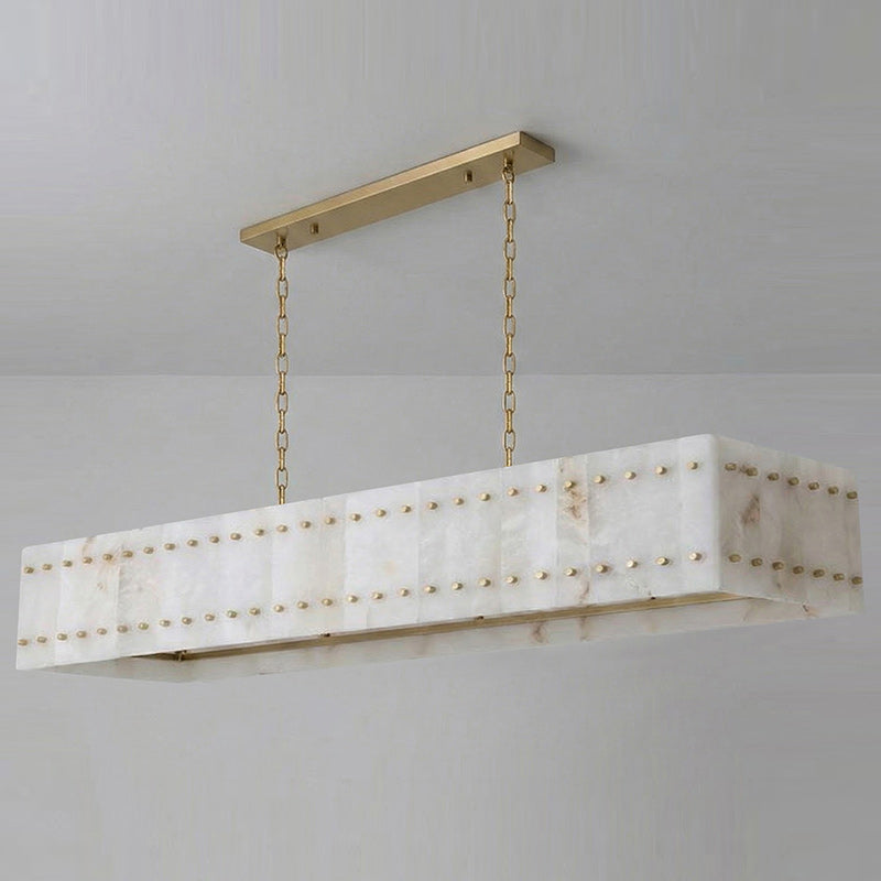 Akoya Contemporary Art Alabaster Cube Alabaster Chandelier