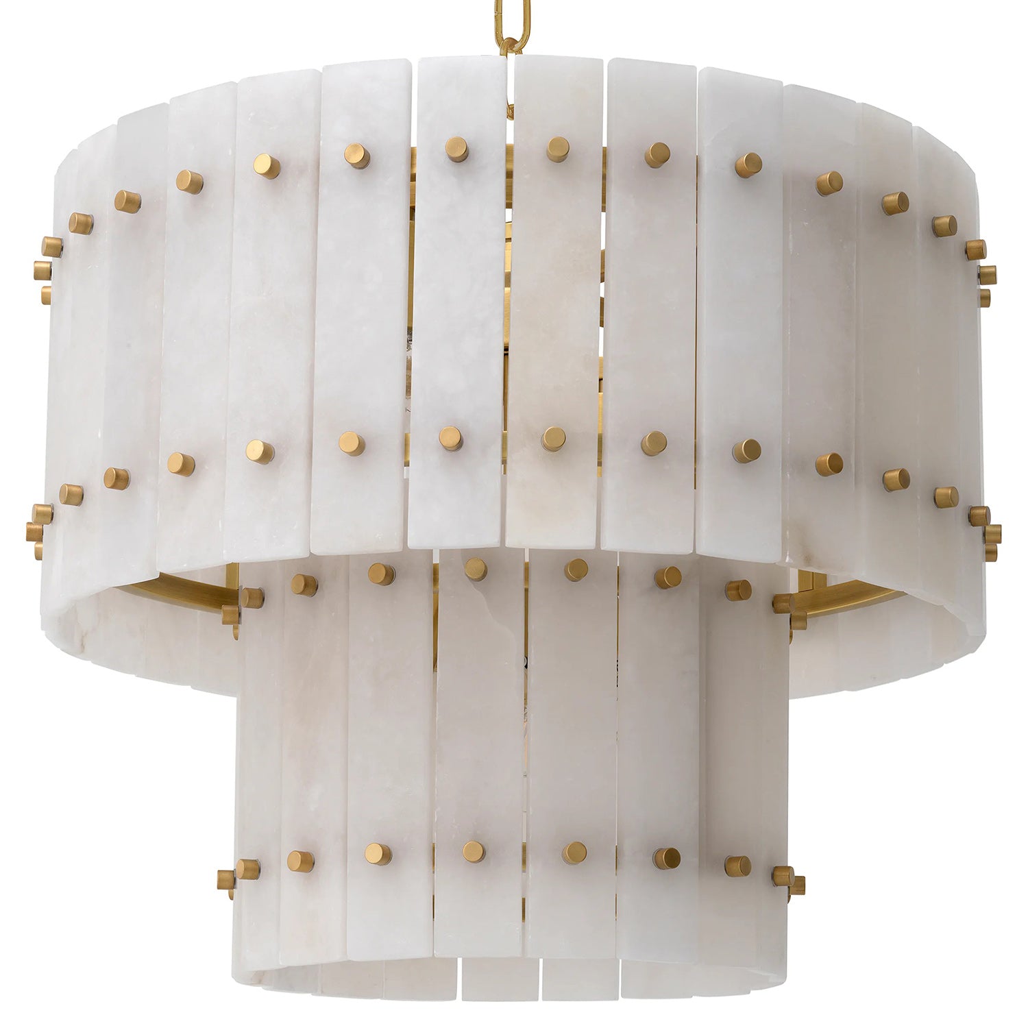 Akoya Contemporary Alabaster Art Round Alabaster Chandelier