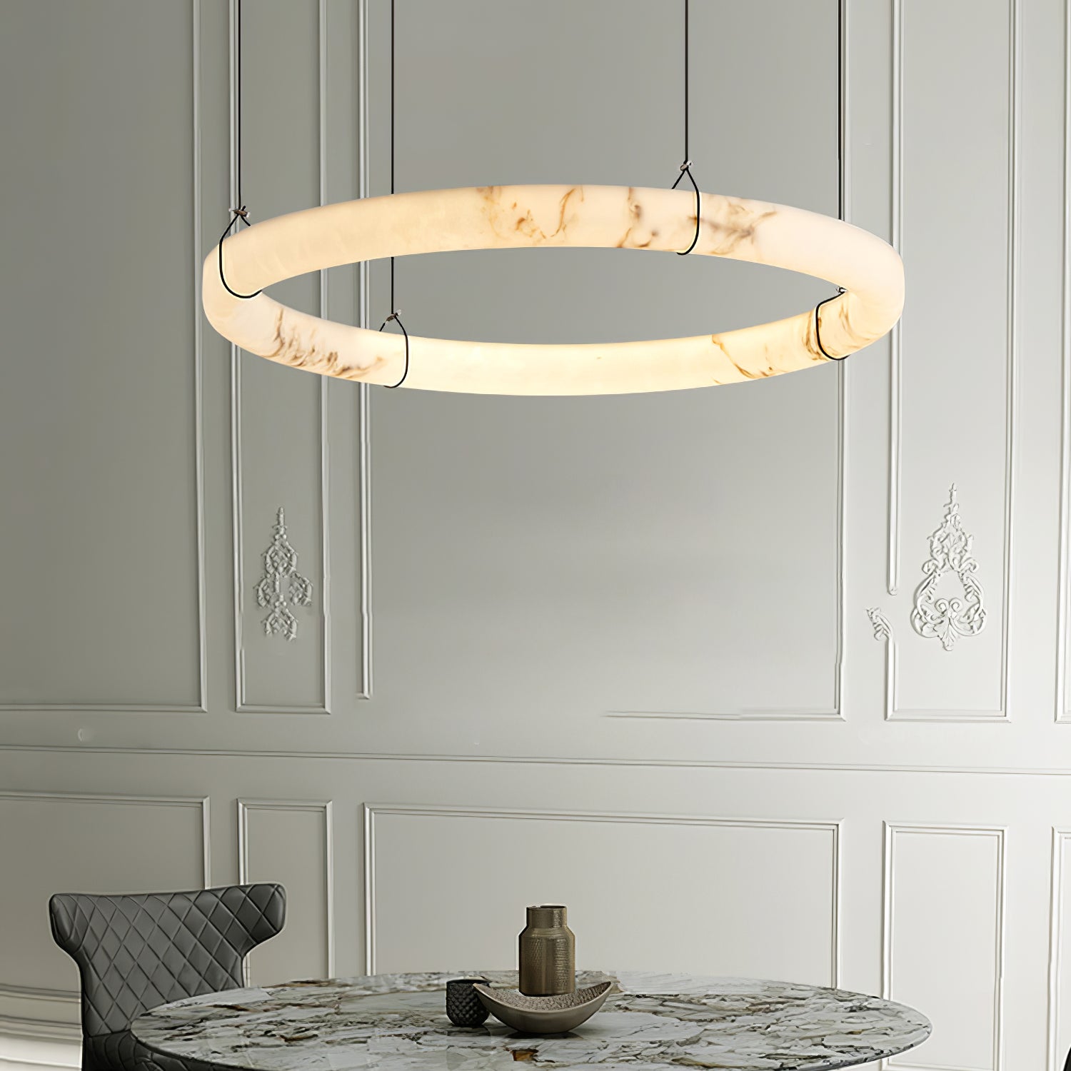 Aureon Modern Alabaster Pendant Light - Blowlighting