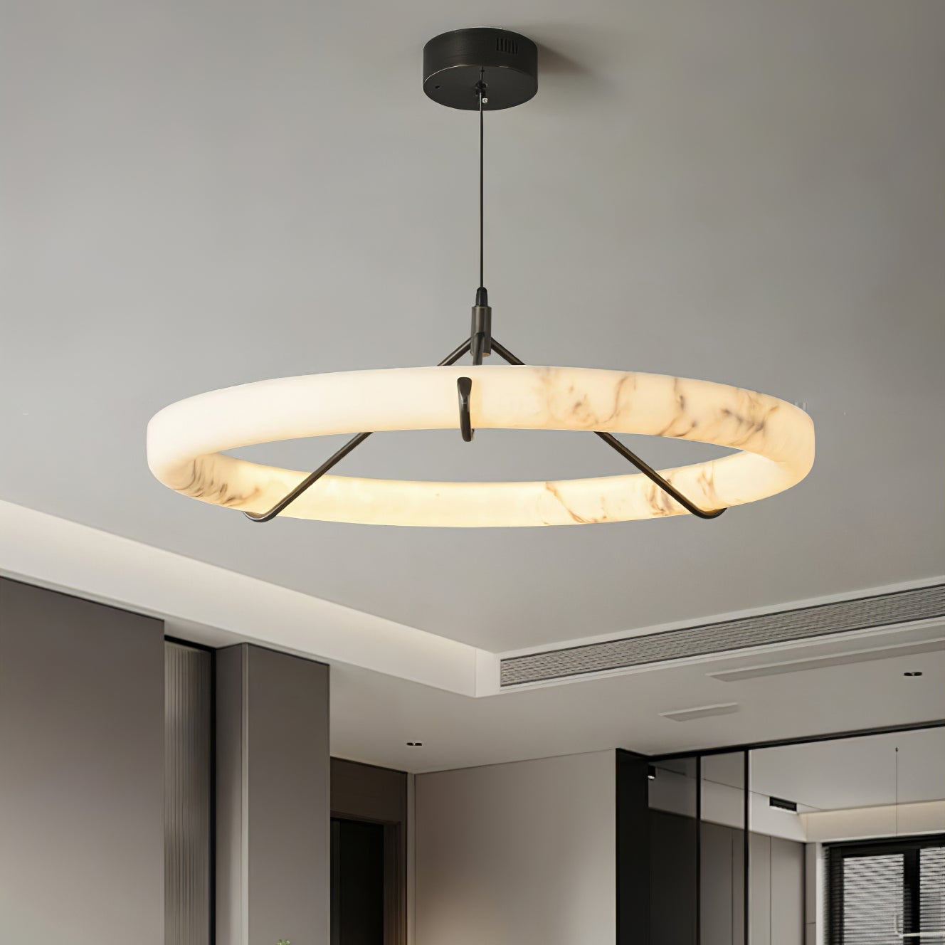 Aureon Modern Alabaster Pendant Light - Blowlighting