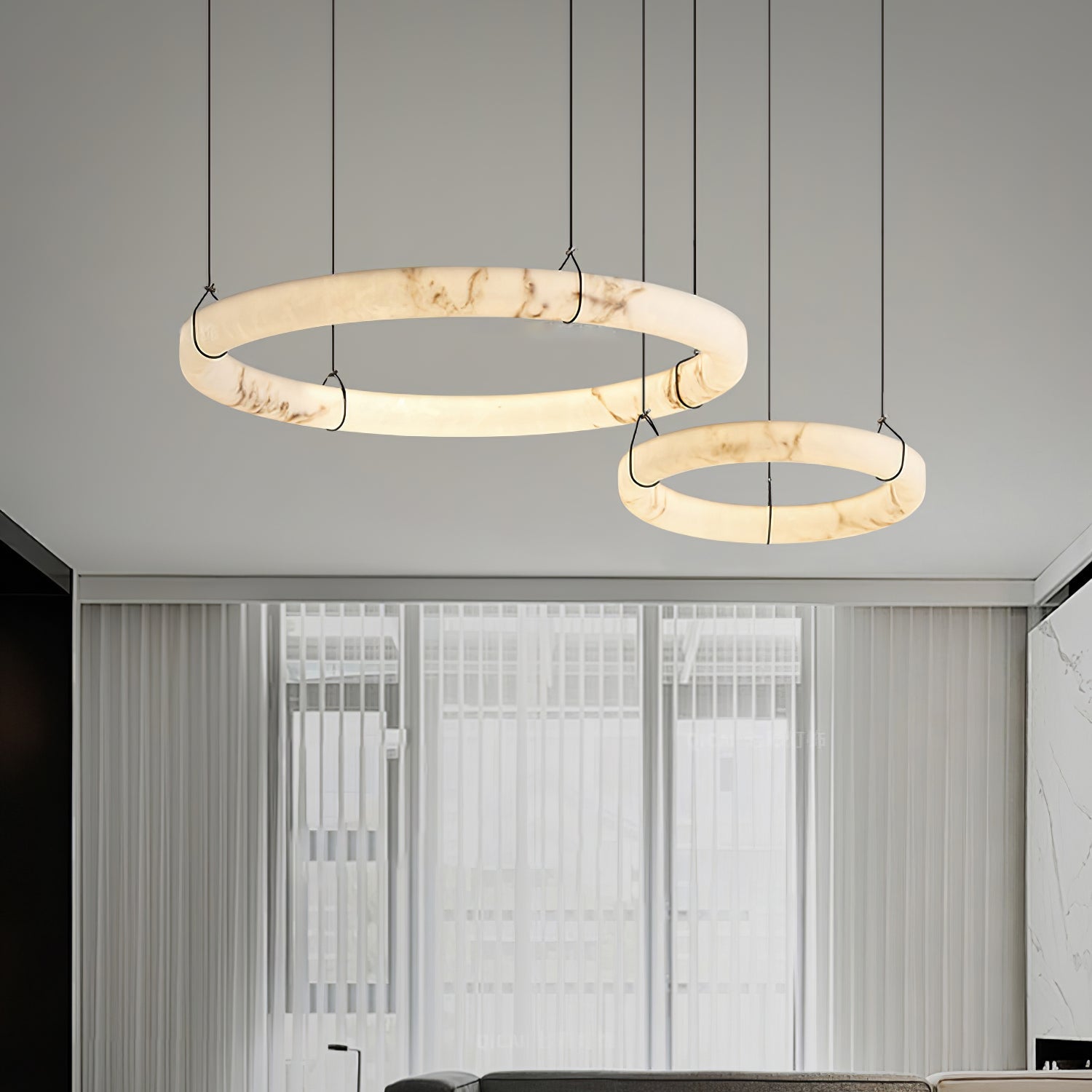 Aureon Modern Alabaster Pendant Light - Blowlighting