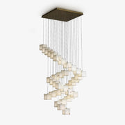 Eurraeel Alabaster Spiral Chandelier - Blowlighting