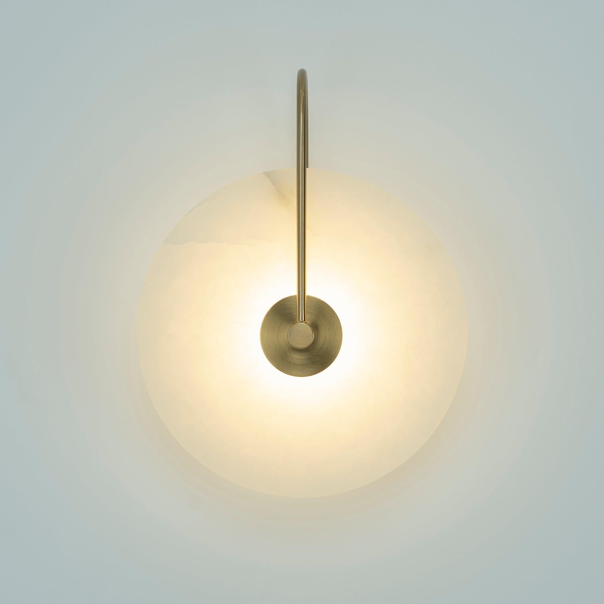 Elaris Alabaster Globe Wall Lamp - Blowlighting