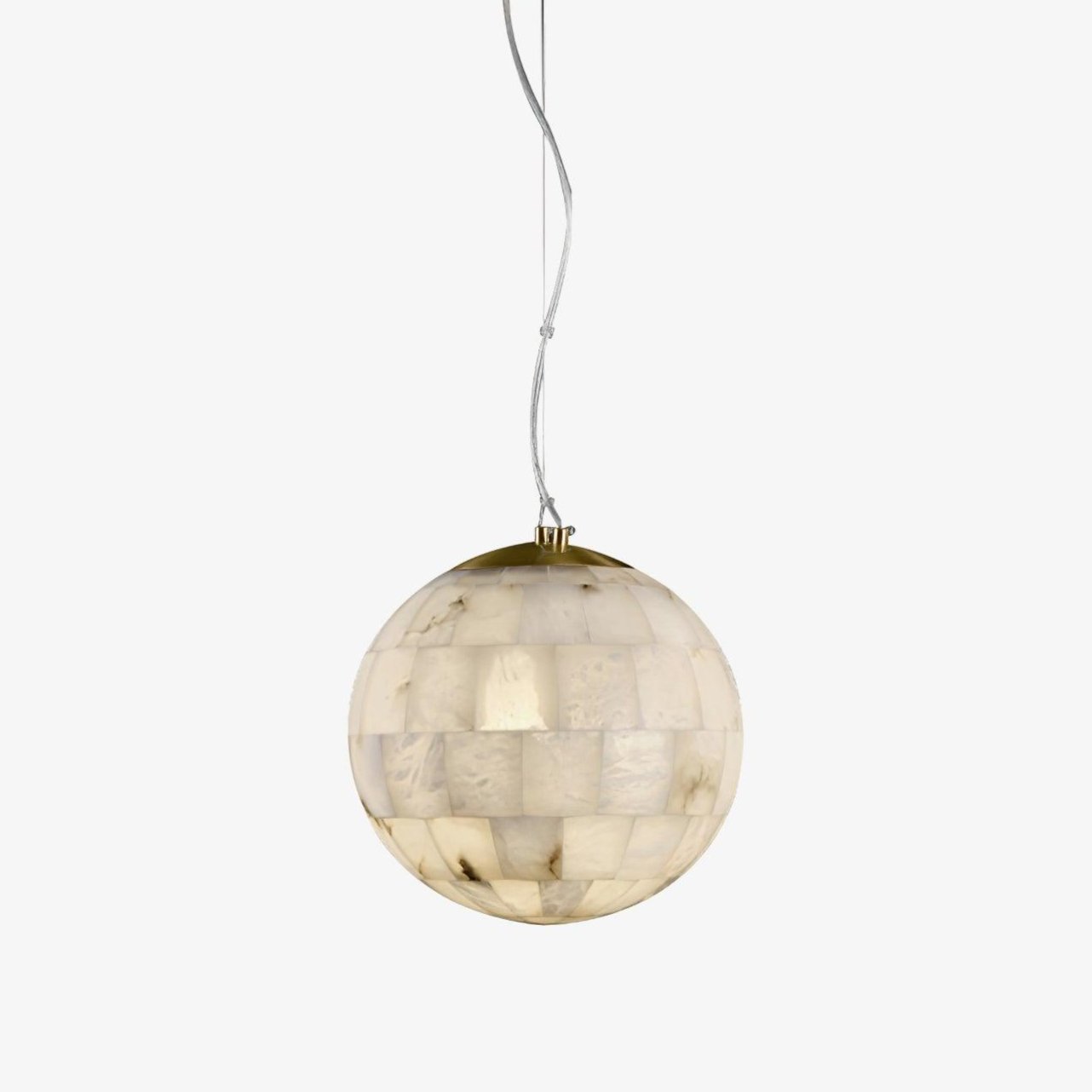 Isolde Alabaster Globe Pendant Light - Blowlighting