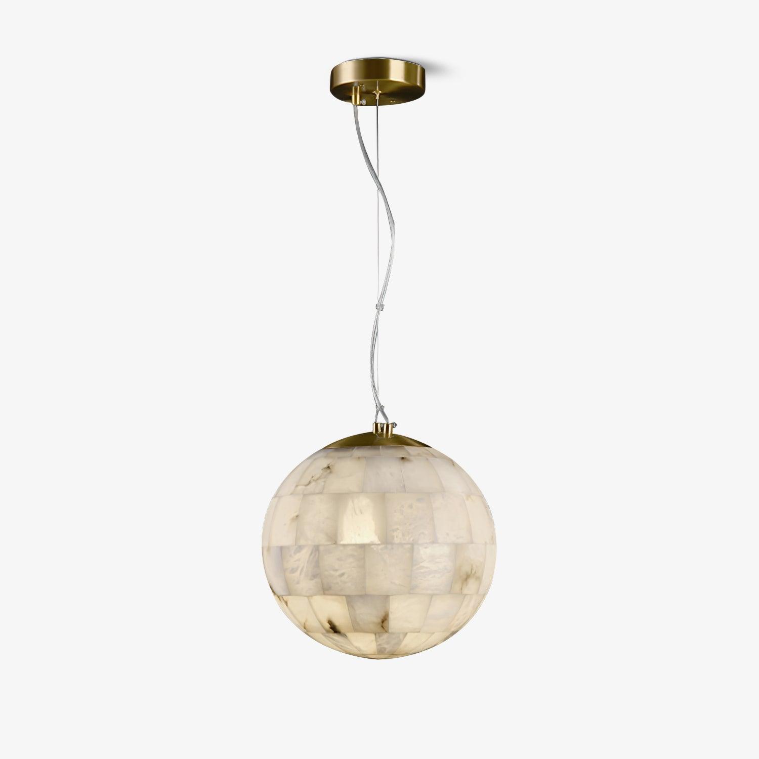 Isolde Alabaster Globe Pendant Light - Blowlighting