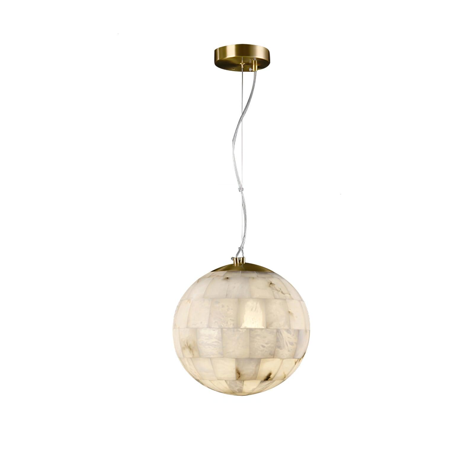Isolde Alabaster Globe Pendant Light - Blowlighting
