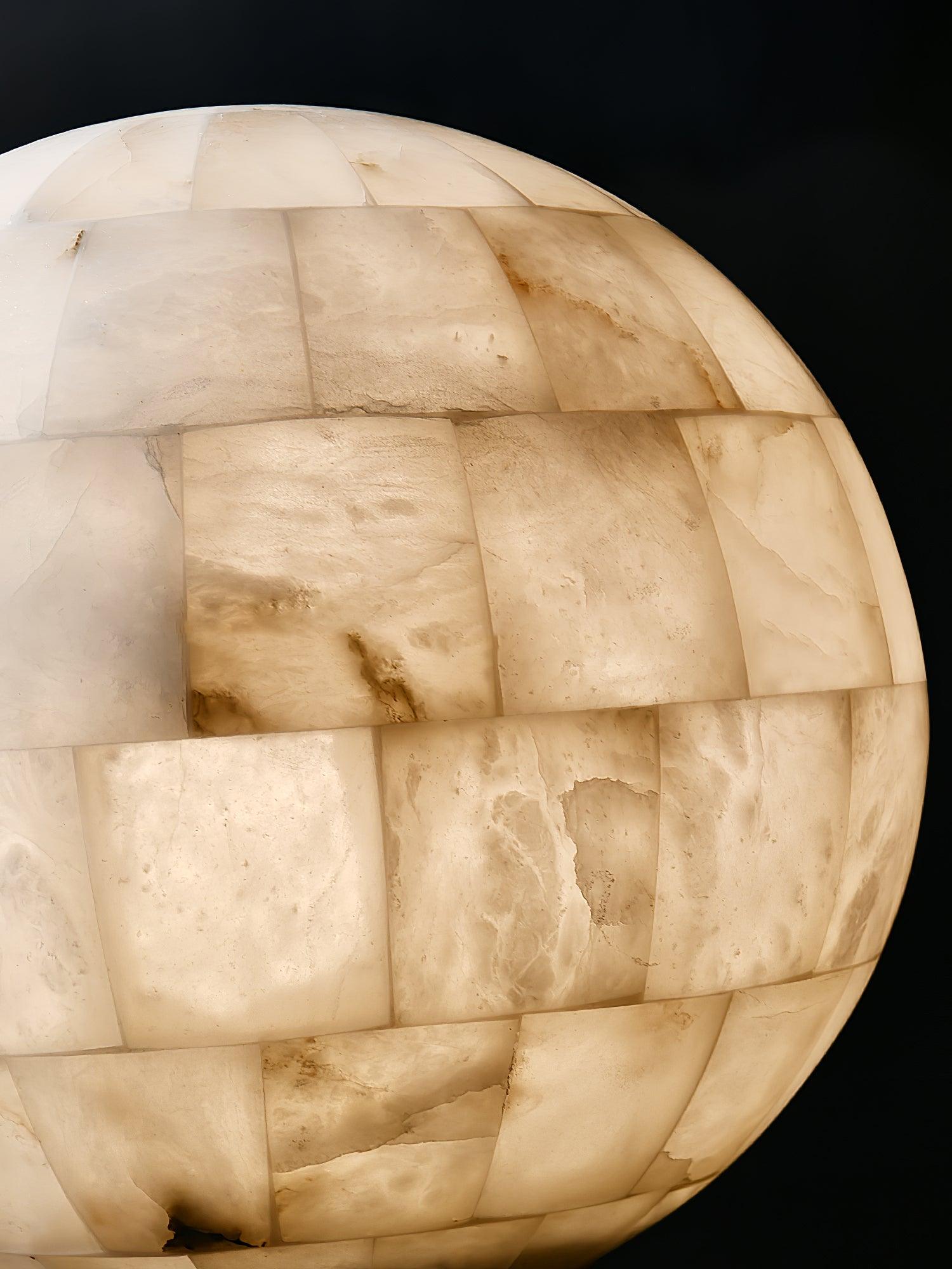 Isolde Alabaster Globe Pendant Light - Blowlighting