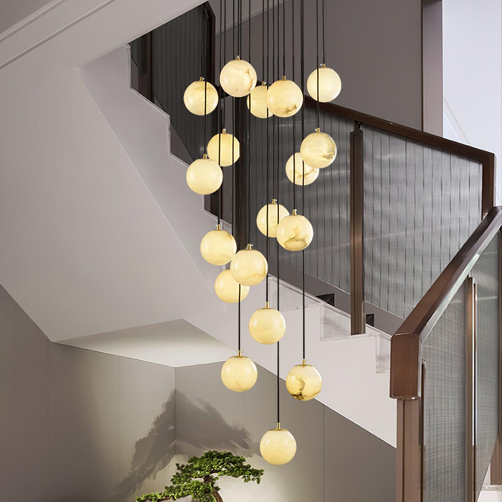 Ilaria Alabaster Pendant Light Chandelier - Blowlighting