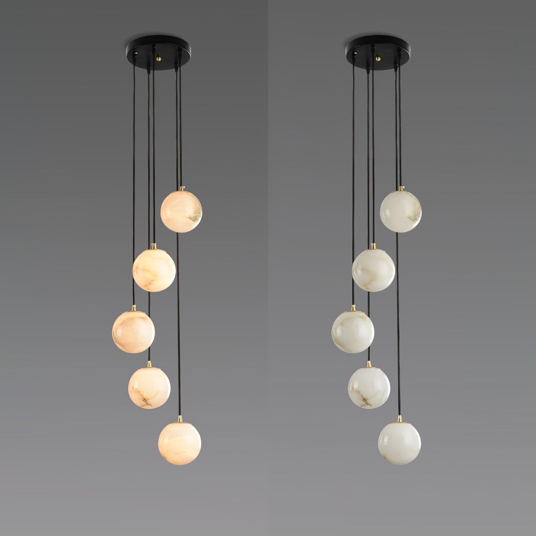 Ilaria Alabaster Pendant Light Chandelier - Blowlighting