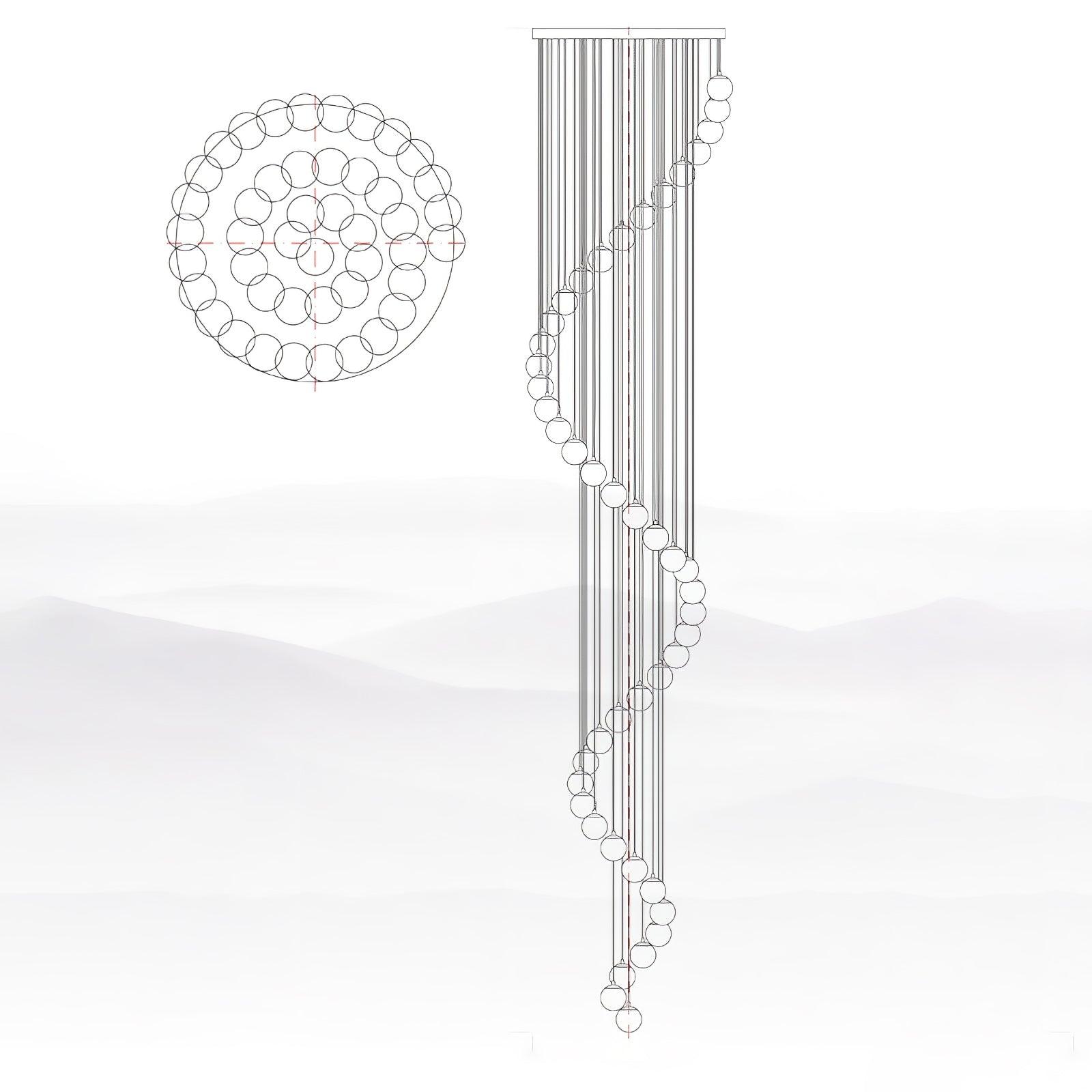 Ilaria Alabaster Pendant Light Chandelier - Blowlighting