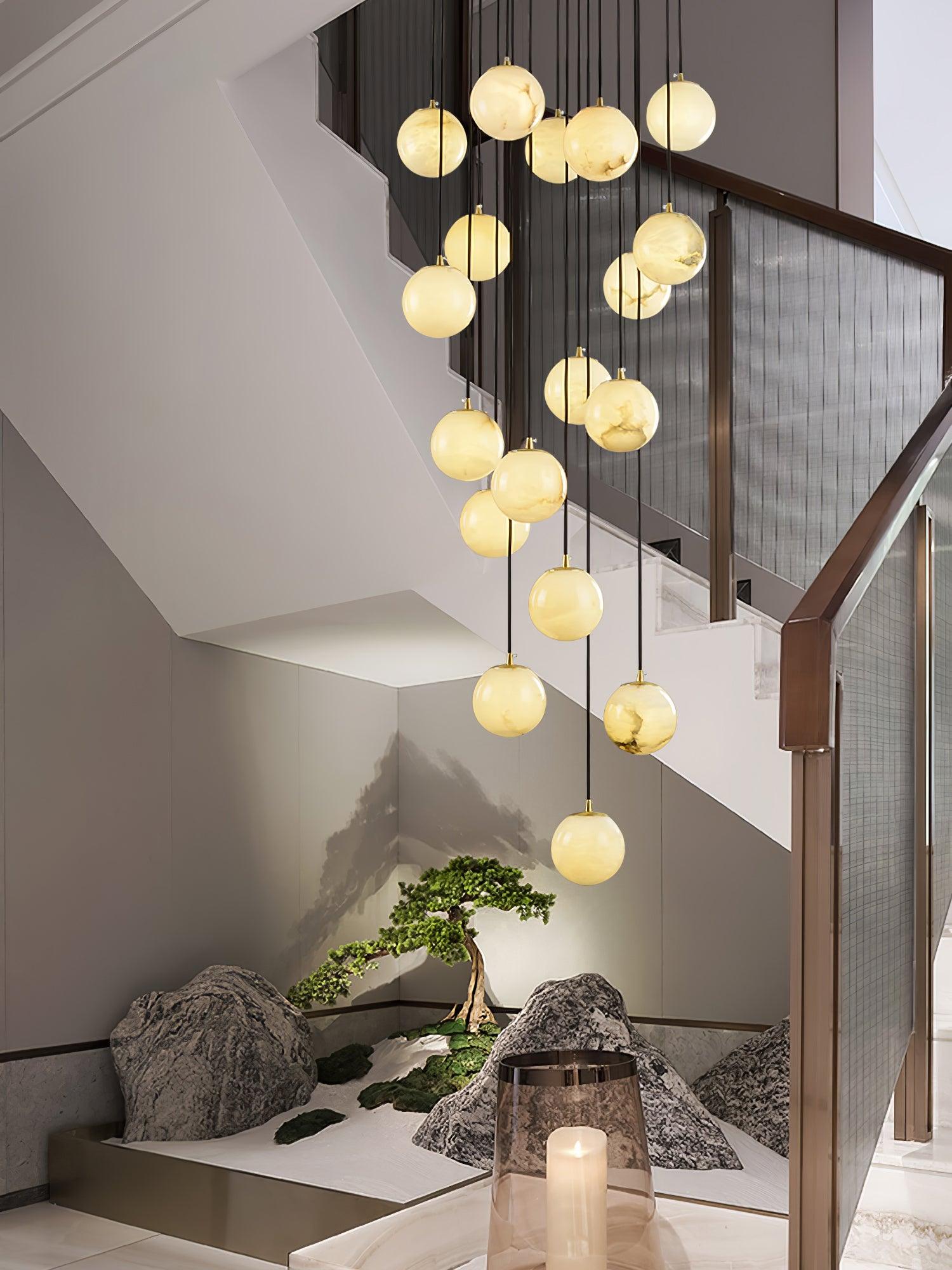 Ilaria Alabaster Pendant Light Chandelier - Blowlighting