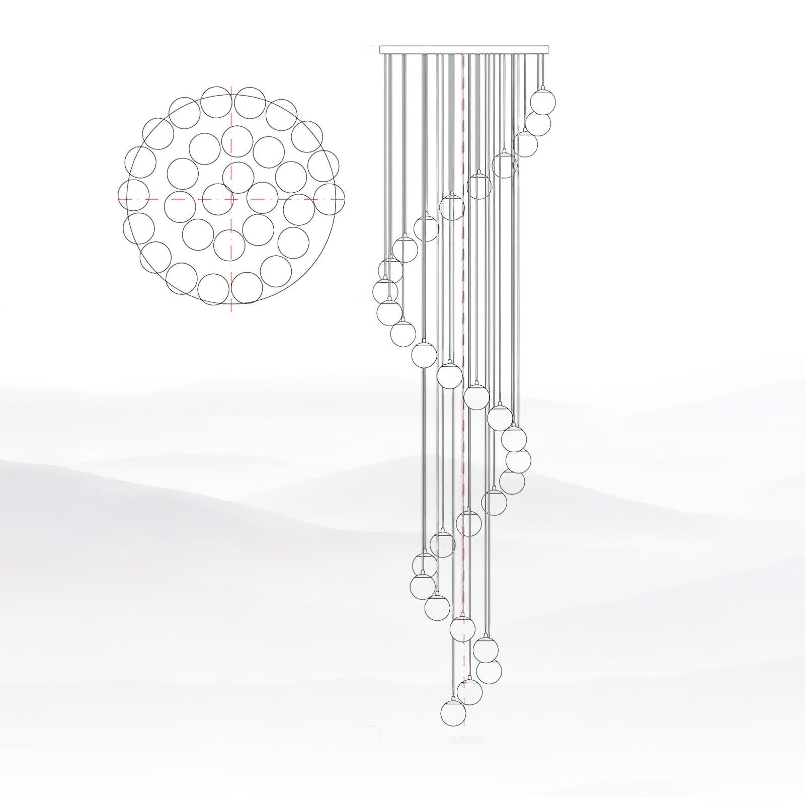 Ilaria Alabaster Pendant Light Chandelier - Blowlighting