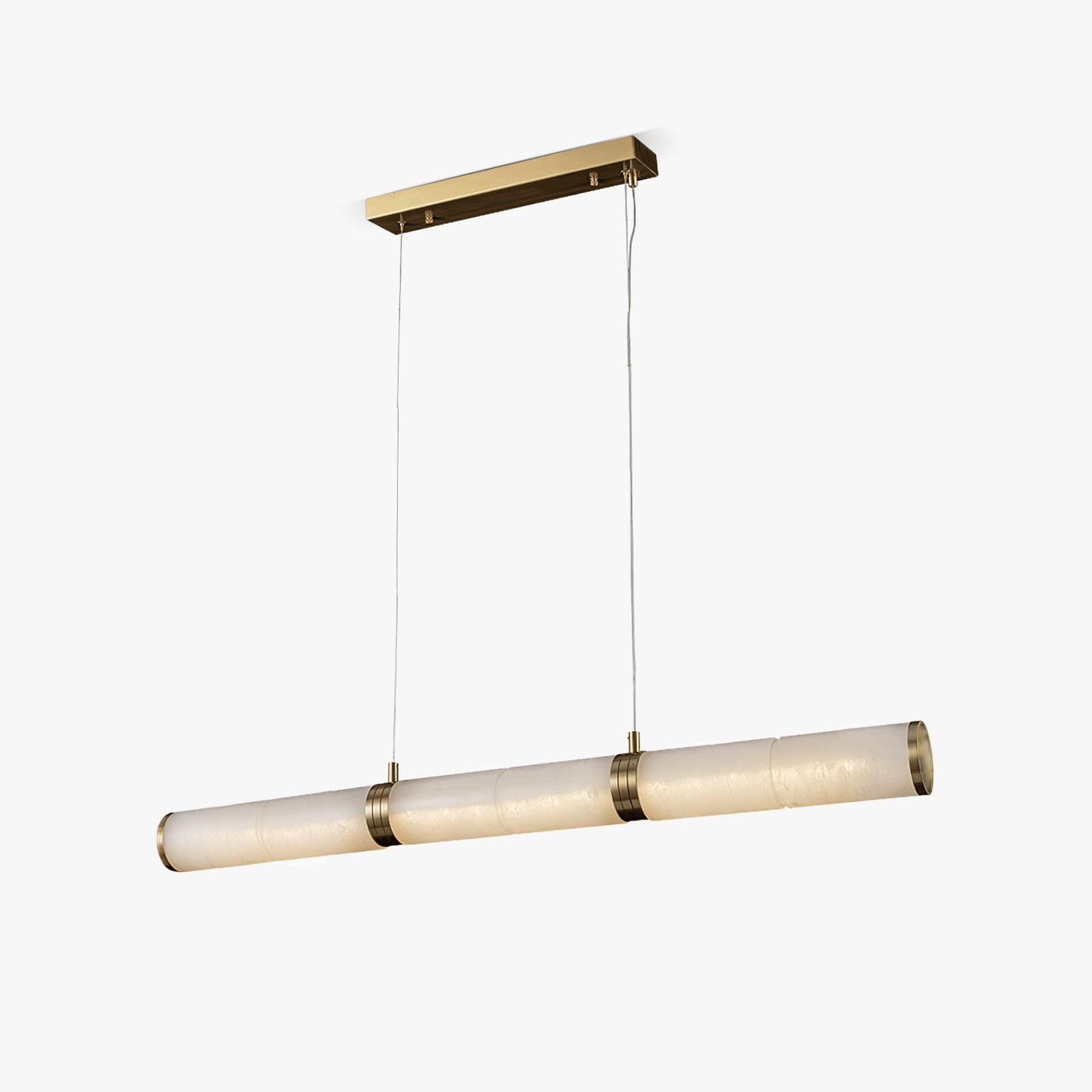Eira Minimalist Alabaster Linear Pendant Light - Blowlighting