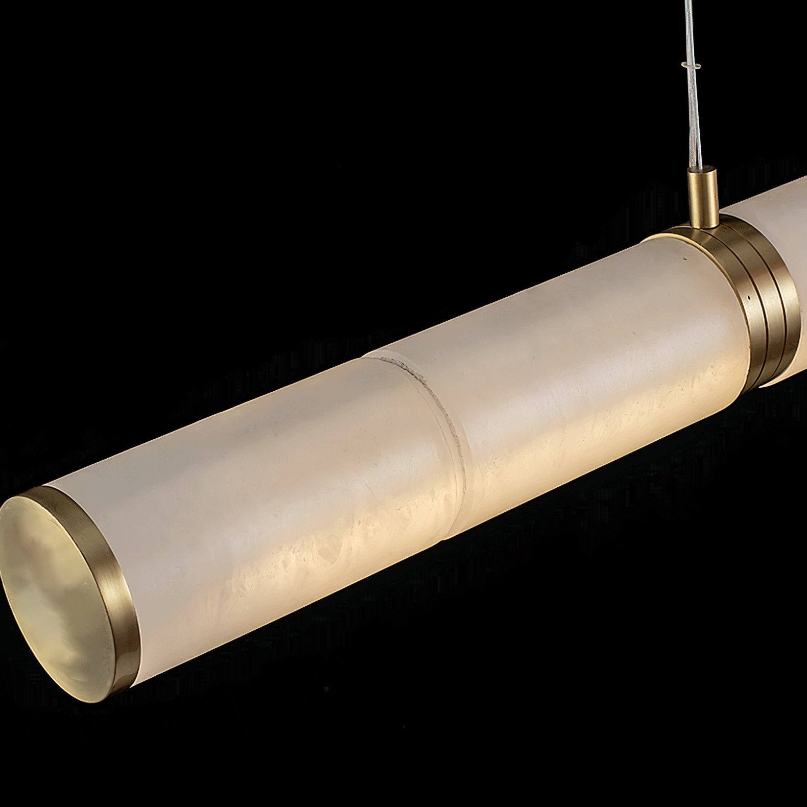 Eira Minimalist Alabaster Linear Pendant Light - Blowlighting