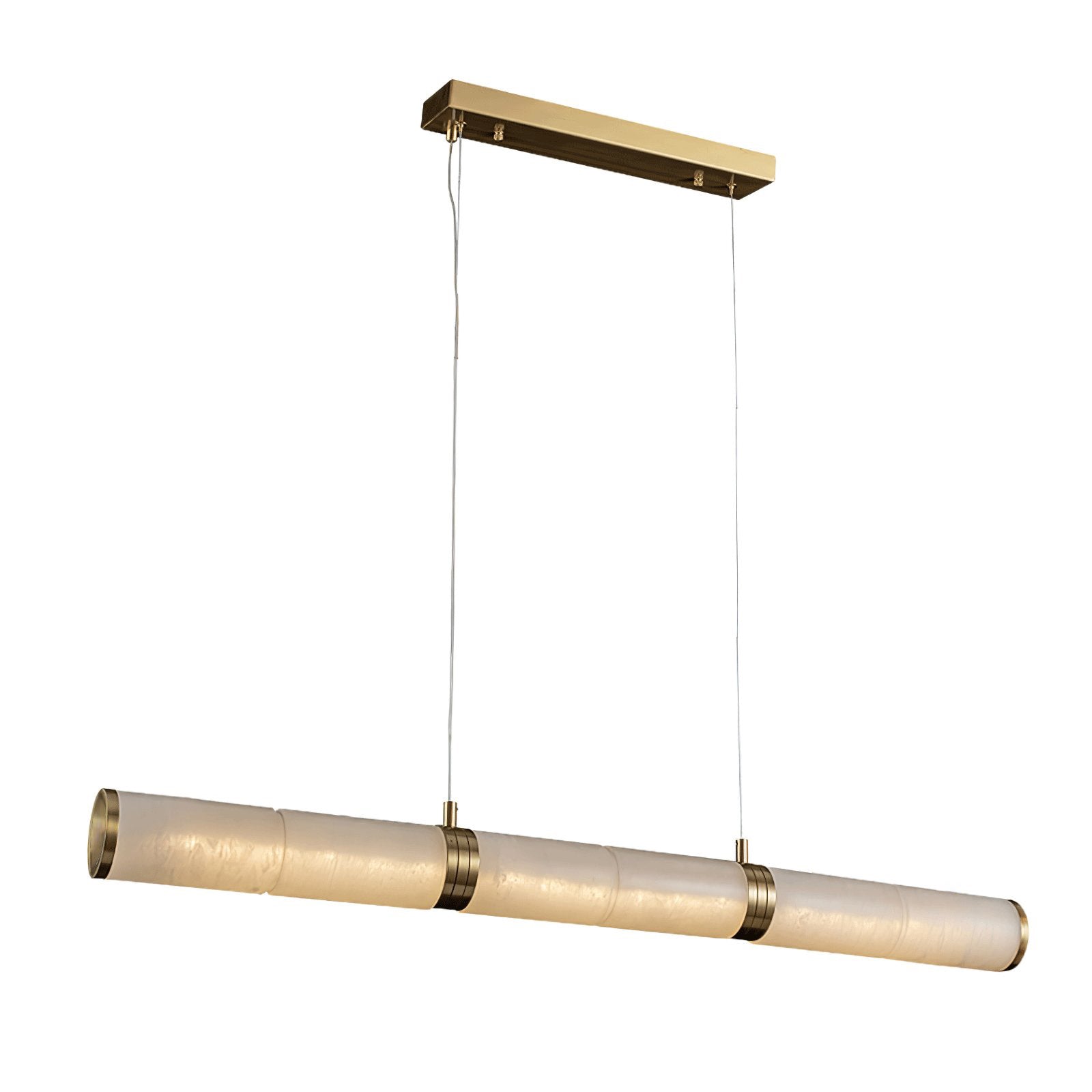 Eira Minimalist Alabaster Linear Pendant Light - Blowlighting