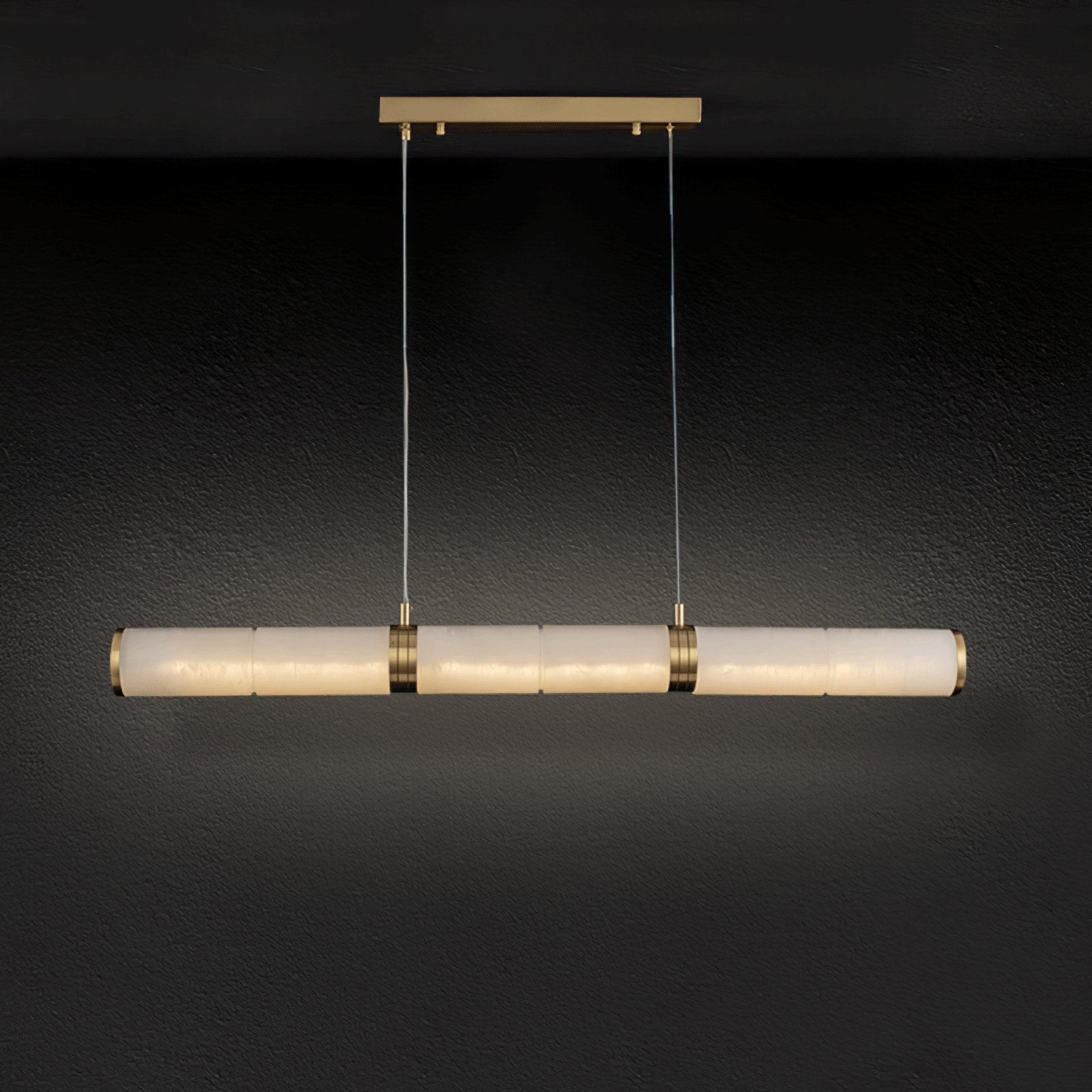 Eira Minimalist Alabaster Linear Pendant Light - Blowlighting