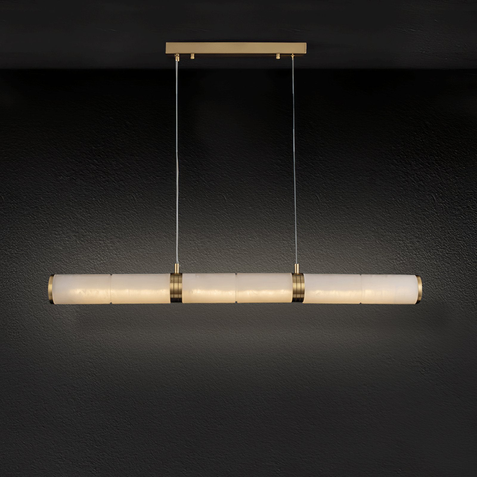 Eira Minimalist Alabaster Linear Pendant Light - Blowlighting