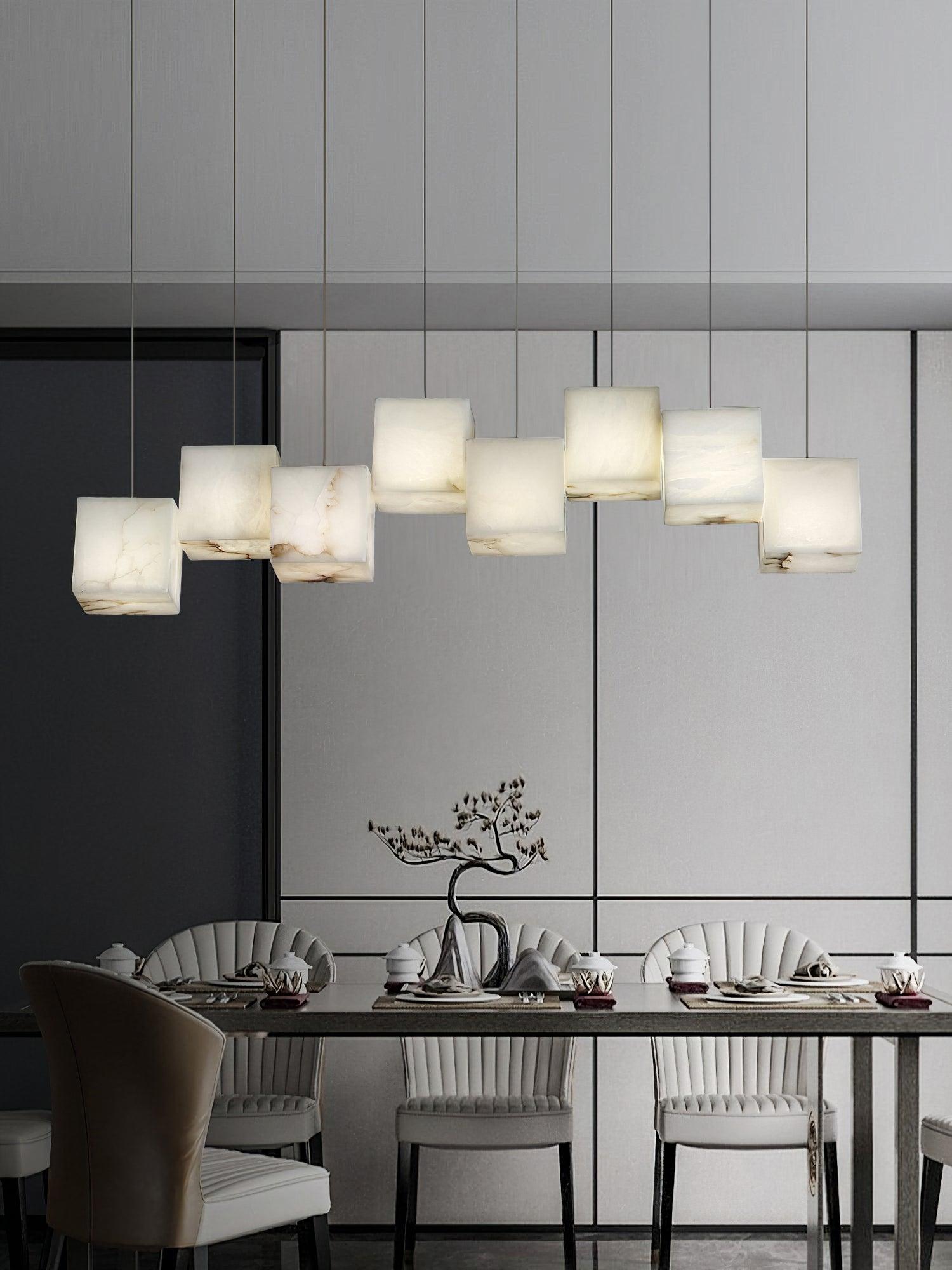 Eurraeel Alabaster Spiral Chandelier - Blowlighting