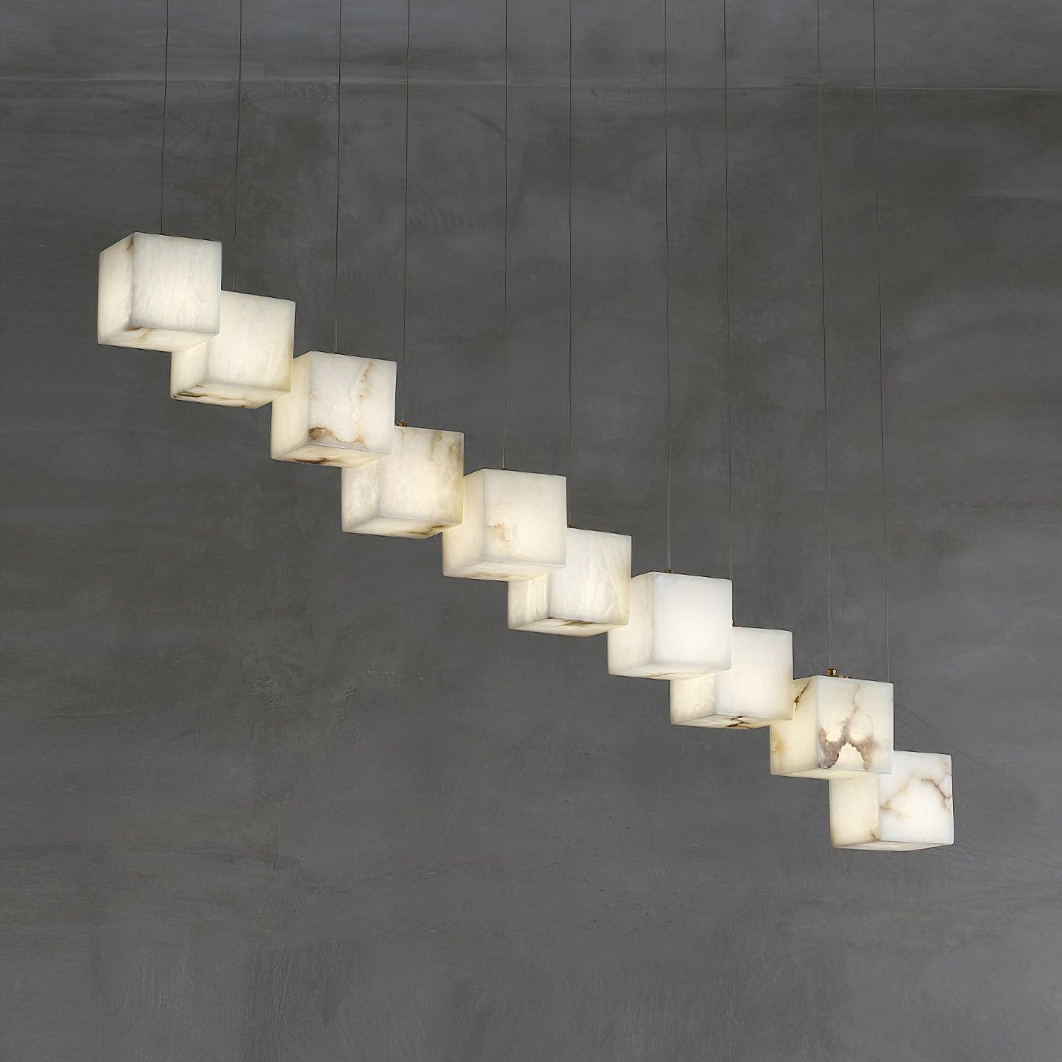 Eurraeel Alabaster Spiral Chandelier - Blowlighting