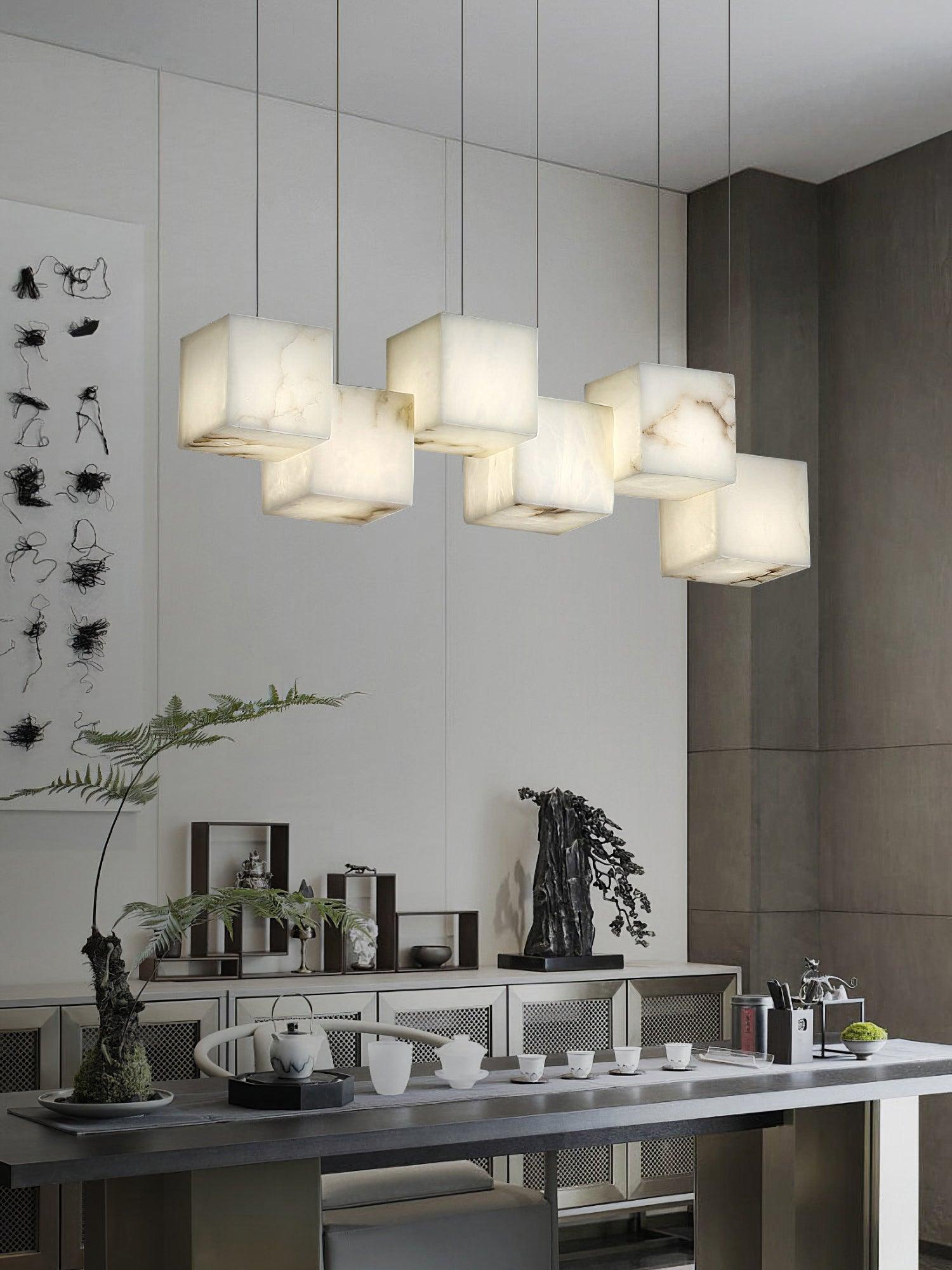 Eurraeel Alabaster Spiral Chandelier - Blowlighting