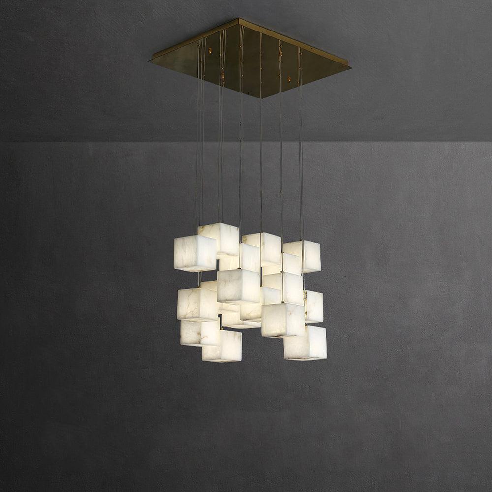 Eurraeel Alabaster Spiral Chandelier - Blowlighting