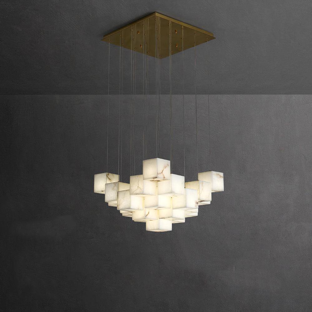 Eurraeel Alabaster Spiral Chandelier - Blowlighting