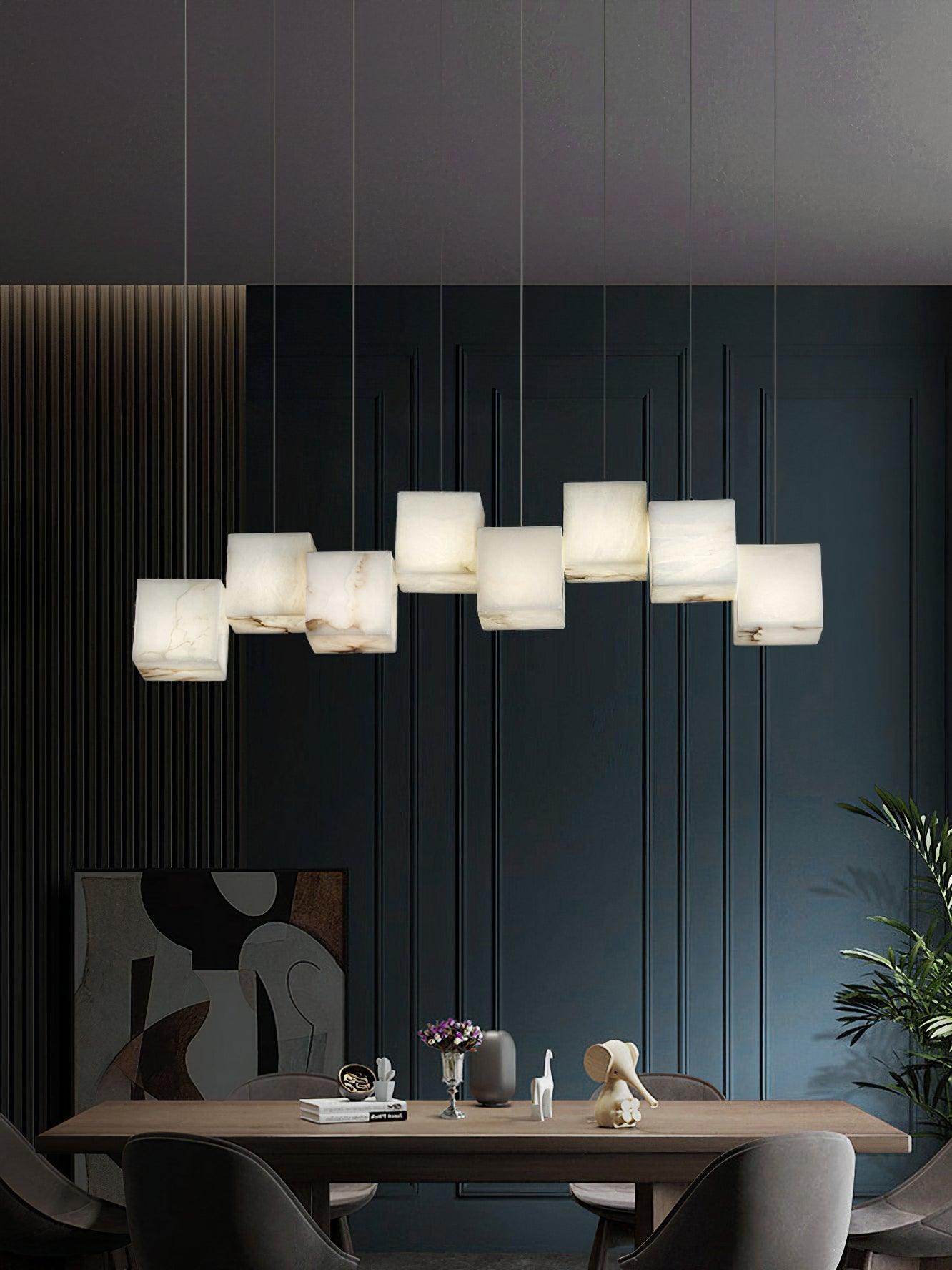Eurraeel Alabaster Spiral Chandelier - Blowlighting