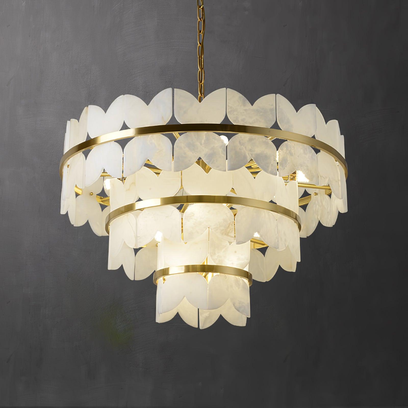 Seraphina Vintage Alabaster Chandelier Light - Blowlighting