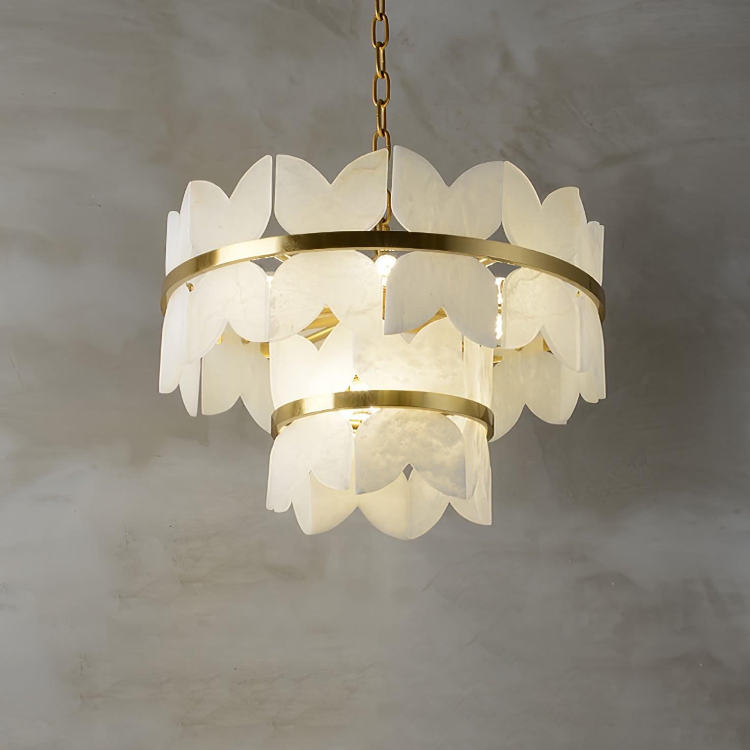 Seraphina Vintage Alabaster Chandelier Light - Blowlighting
