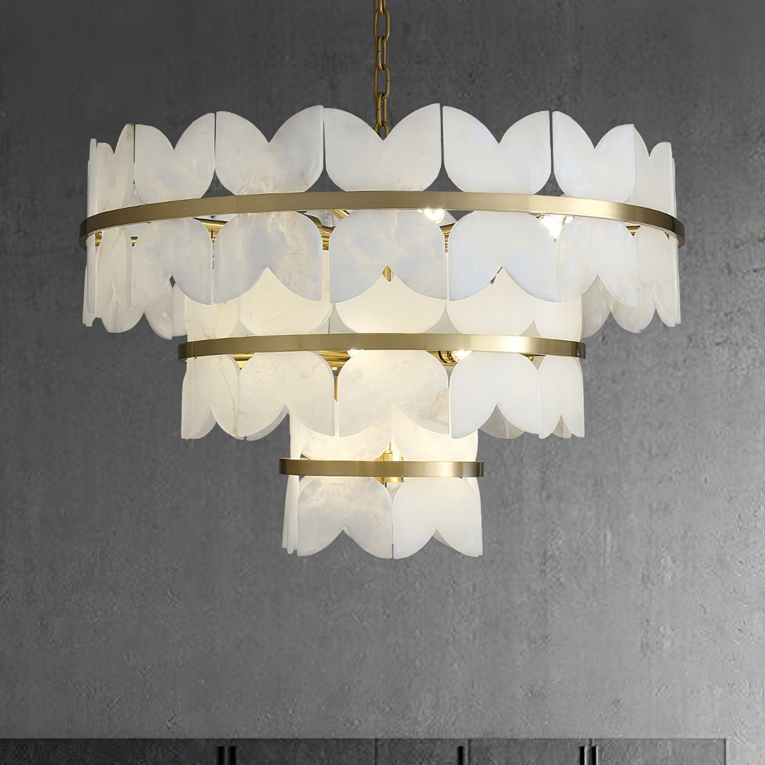 Seraphina Vintage Alabaster Chandelier Light - Blowlighting