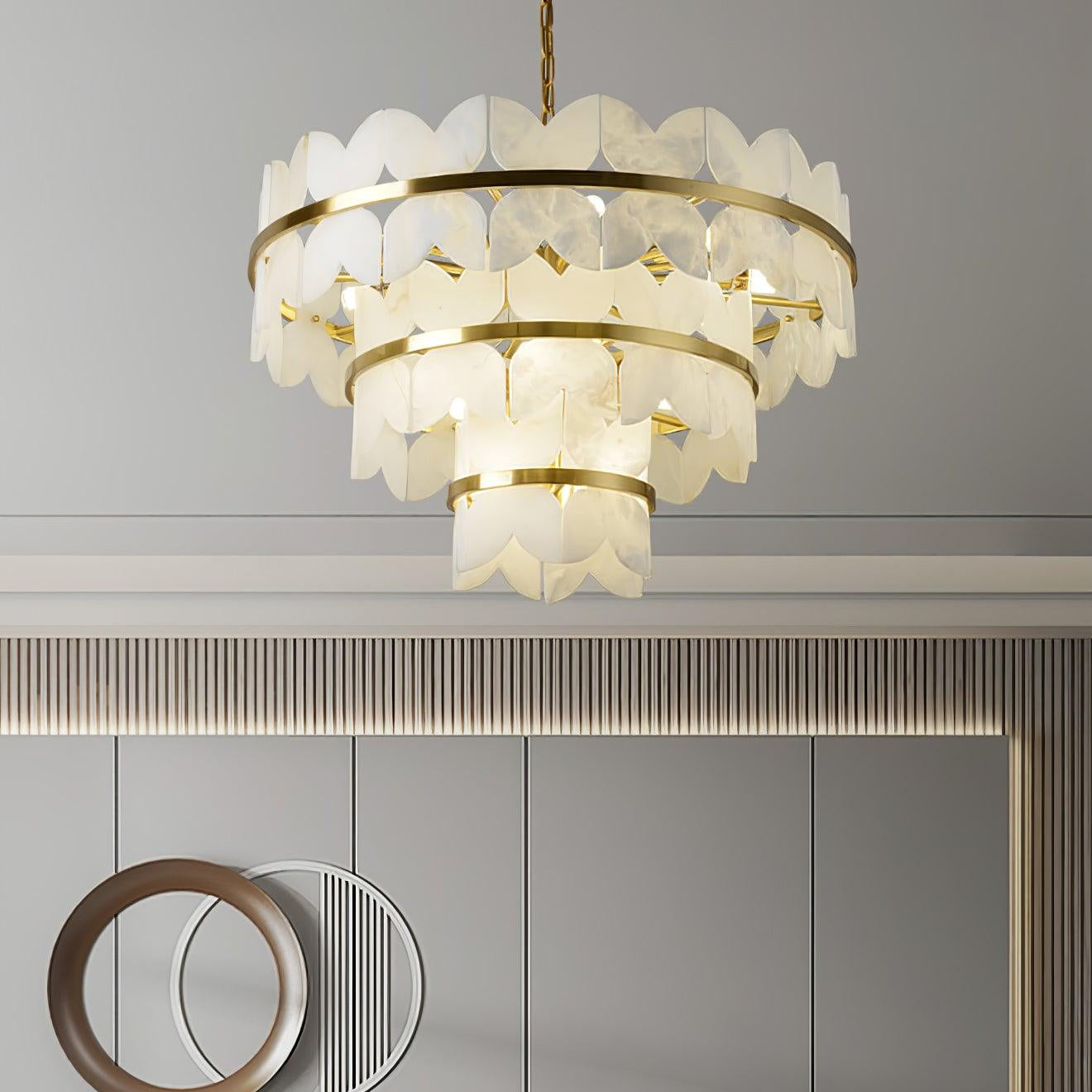 Seraphina Vintage Alabaster Chandelier Light - Blowlighting