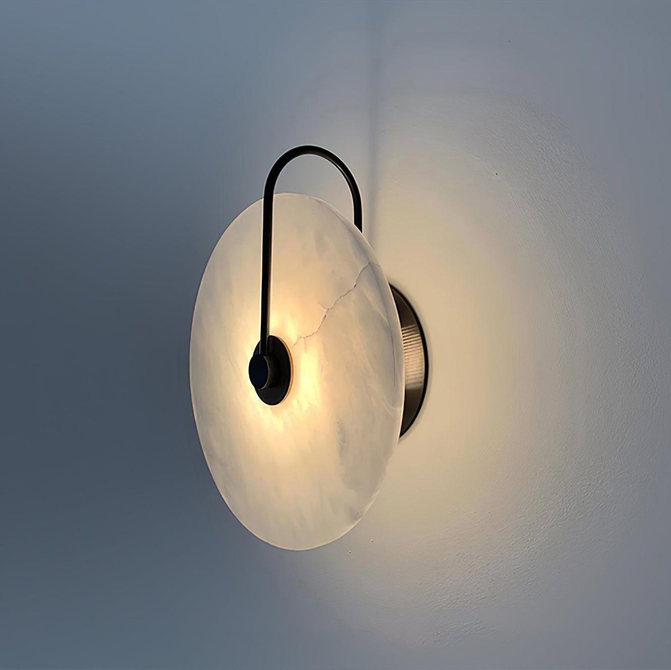 Elaris Alabaster Globe Wall Lamp - Blowlighting