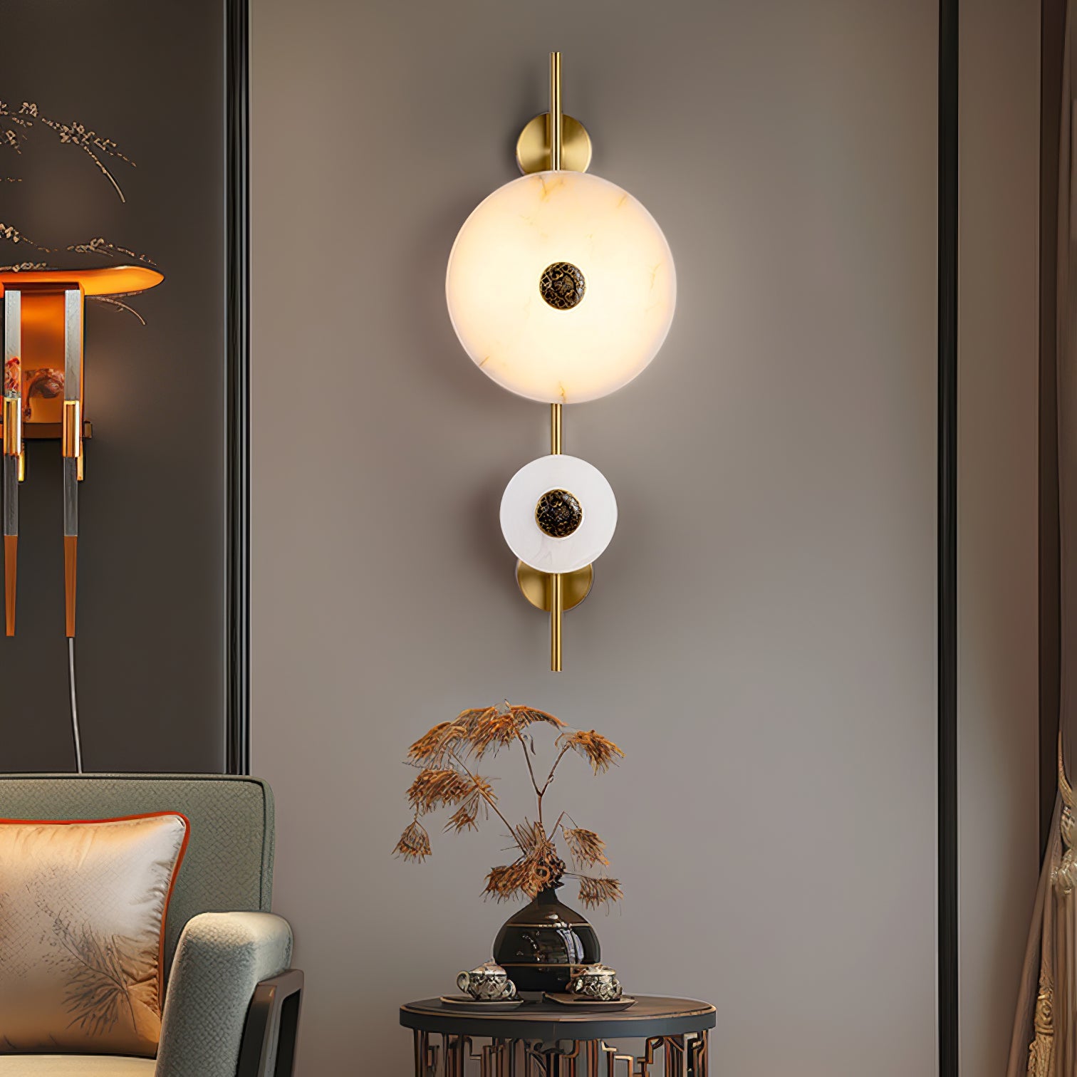 Evadne Alabaster Wall Lamp - Blowlighting
