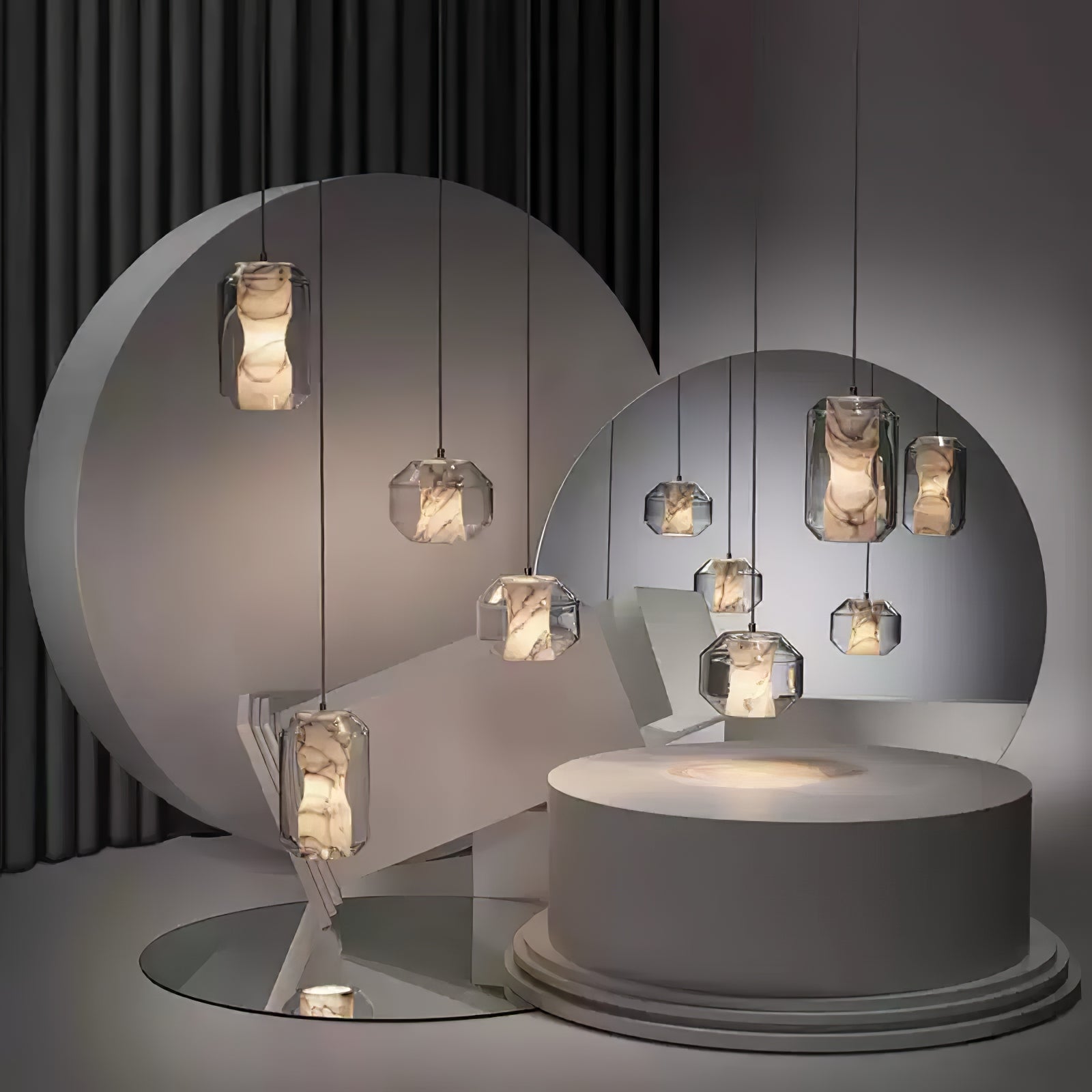 Elaris Alabaster Pendant Light - Blowlighting
