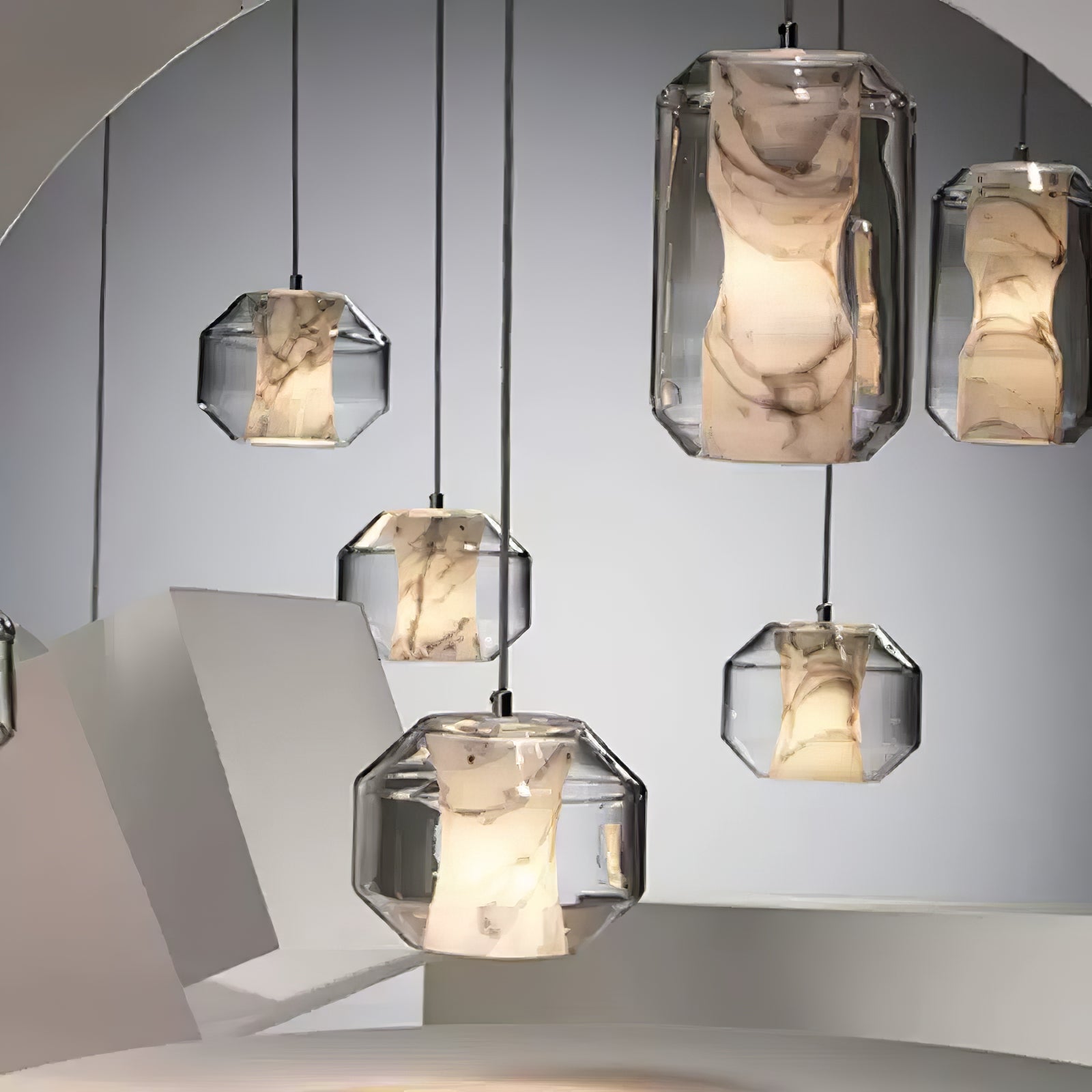 Elaris Alabaster Pendant Light - Blowlighting
