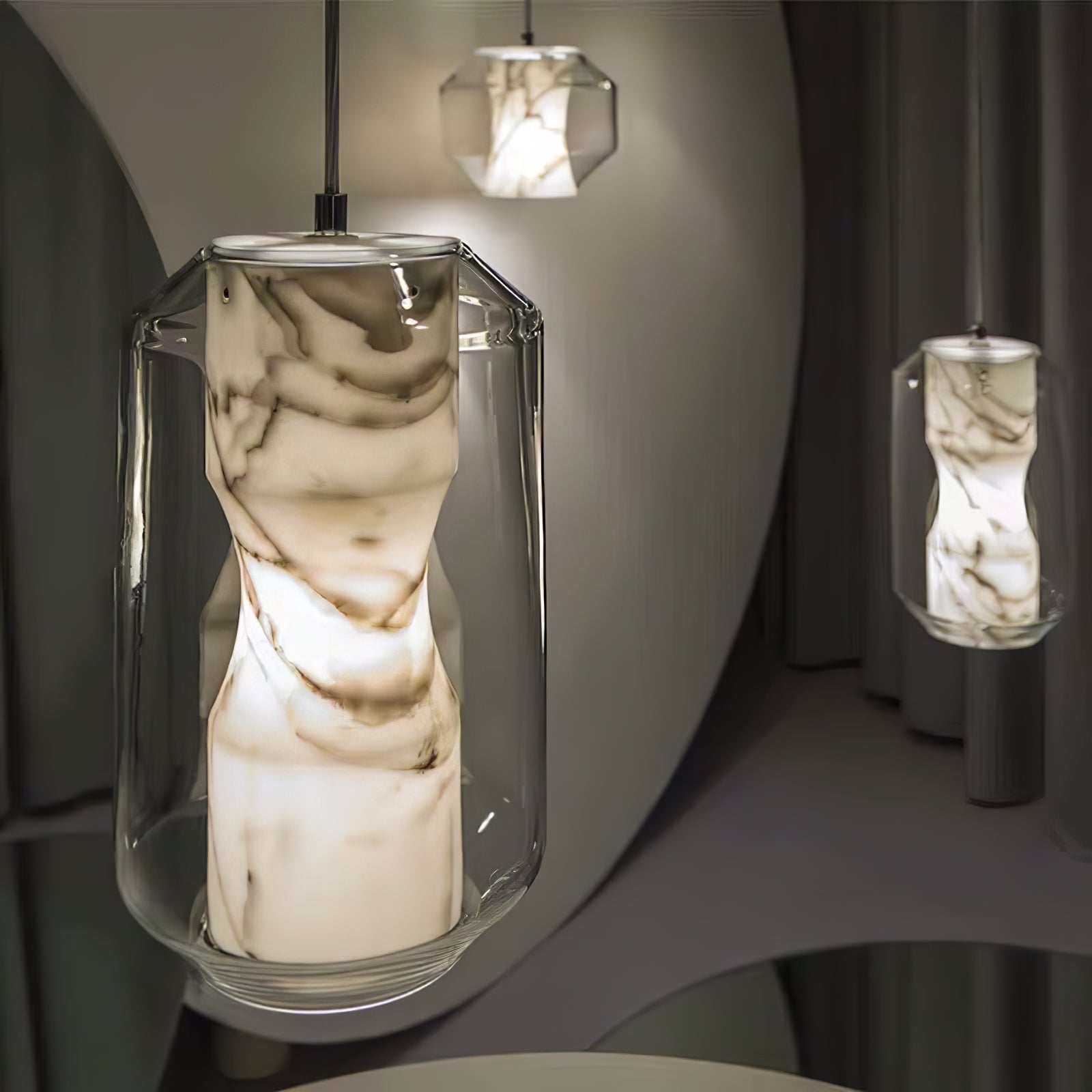 Elaris Alabaster Pendant Light - Blowlighting