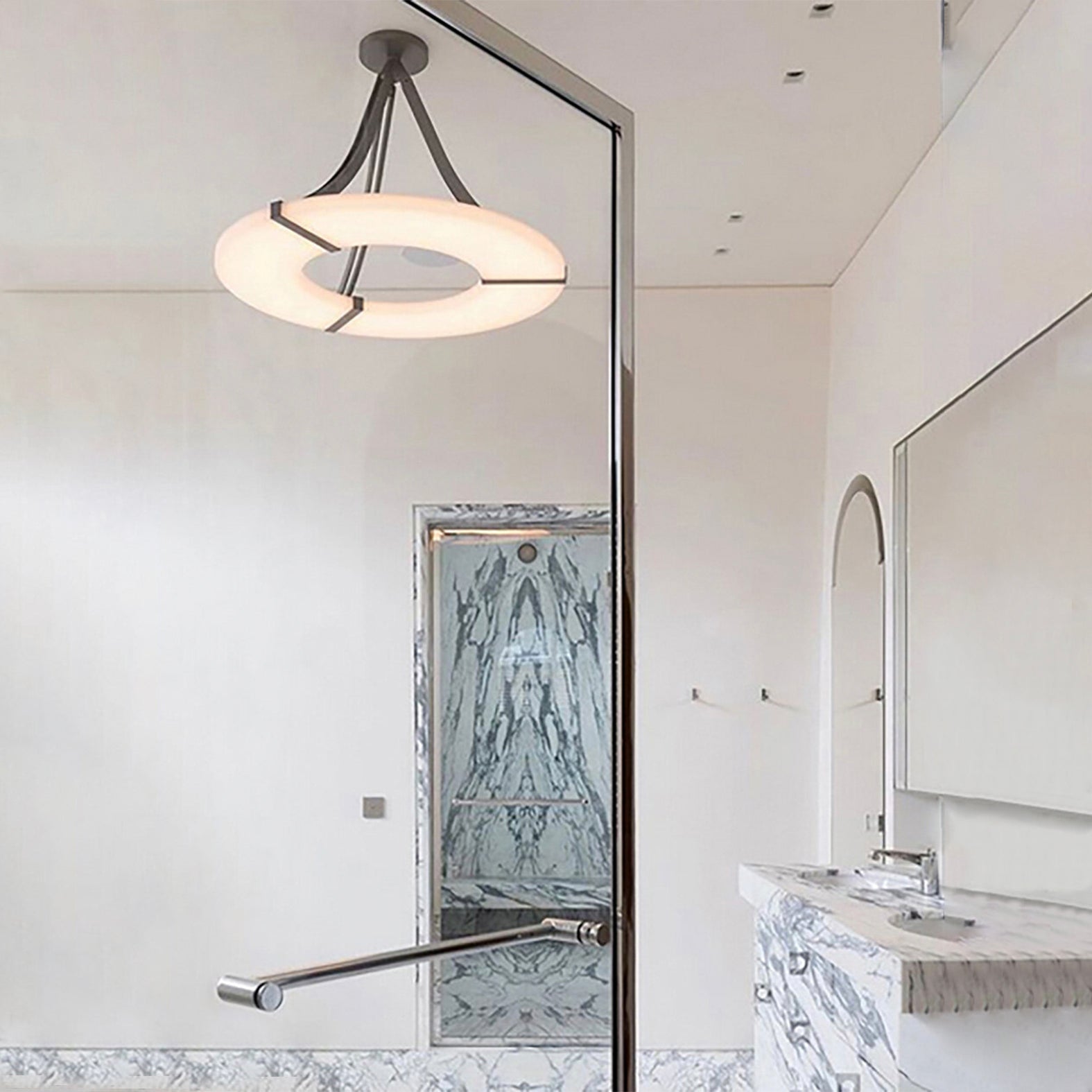 Althea Alabaster Ring Pendant Light - Blowlighting