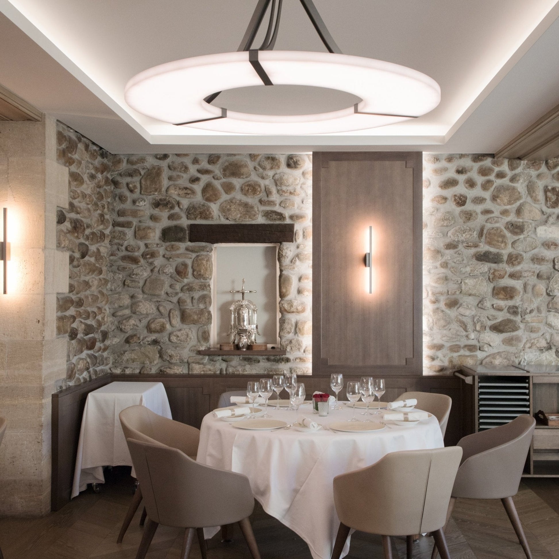 Althea Alabaster Ring Pendant Light - Blowlighting