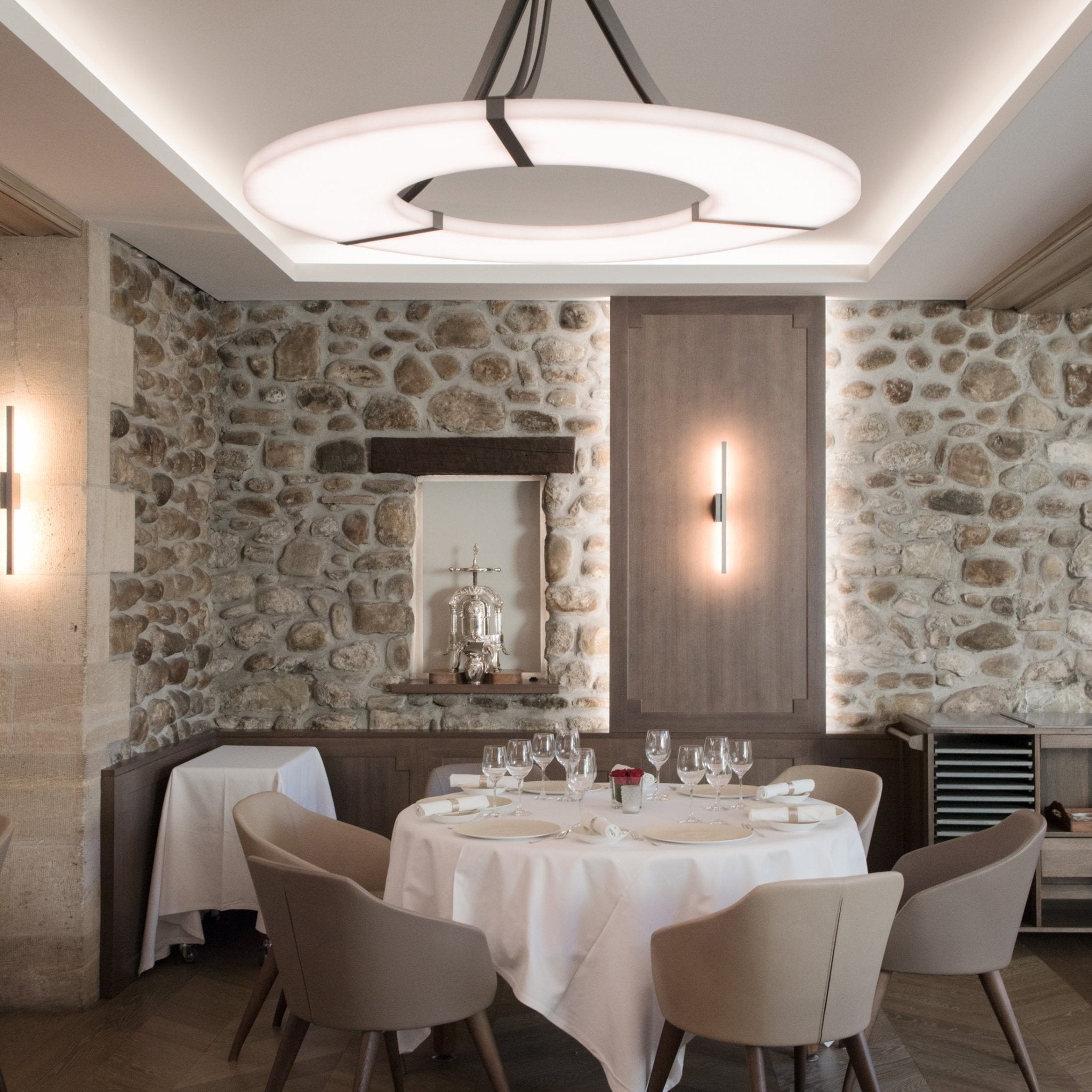 Althea Alabaster Ring Pendant Light - Blowlighting