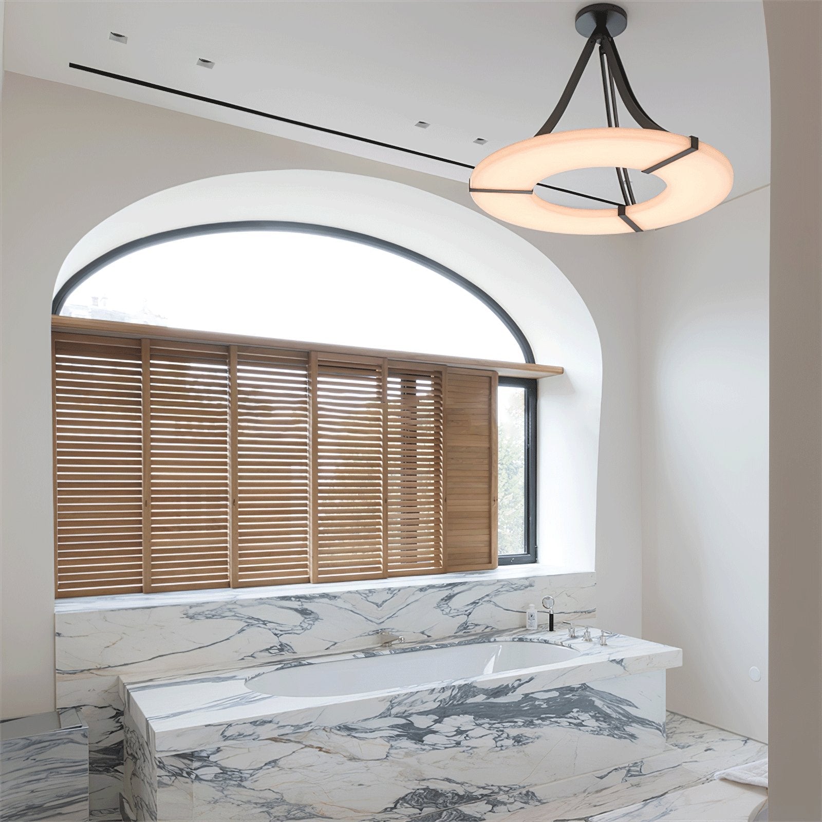 Althea Alabaster Ring Pendant Light - Blowlighting
