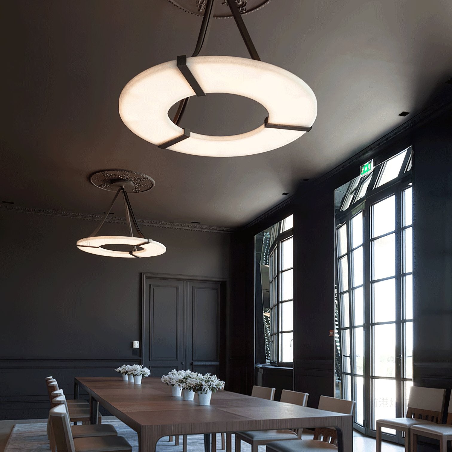 Althea Alabaster Ring Pendant Light - Blowlighting