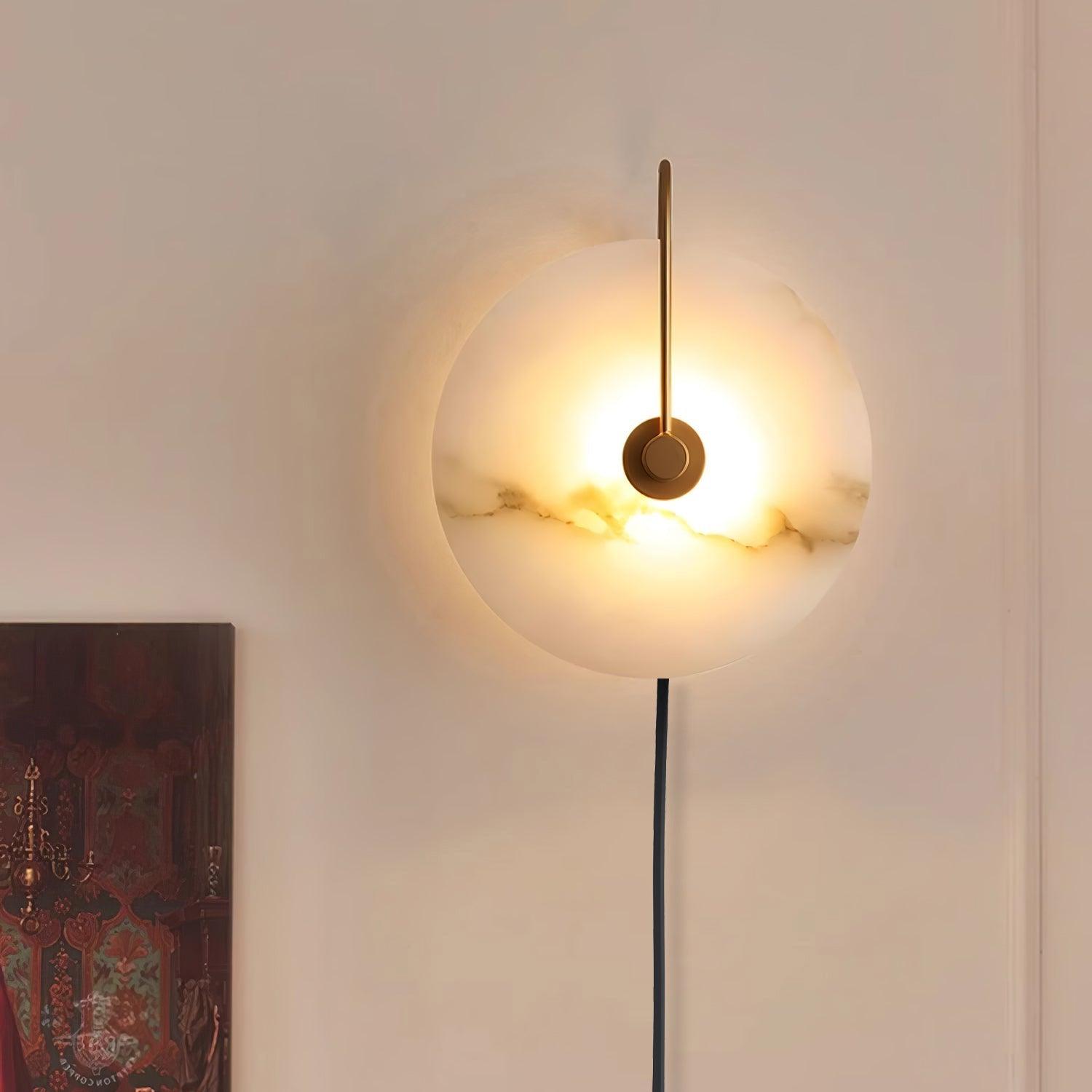 Ceraeyra Alabaster Globe Wall Light - Blowlighting